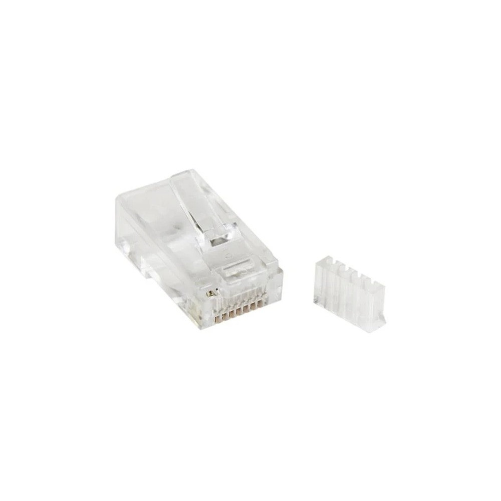 Startech Cat 6 RJ45 Modular Plug for Solid Wire - 50 Pack (CRJ45C6SOL50) - Network connector - RJ-45 (M) - CAT 6 - clear (pack of 50) - for P/N: WIRC6CMPBLU
