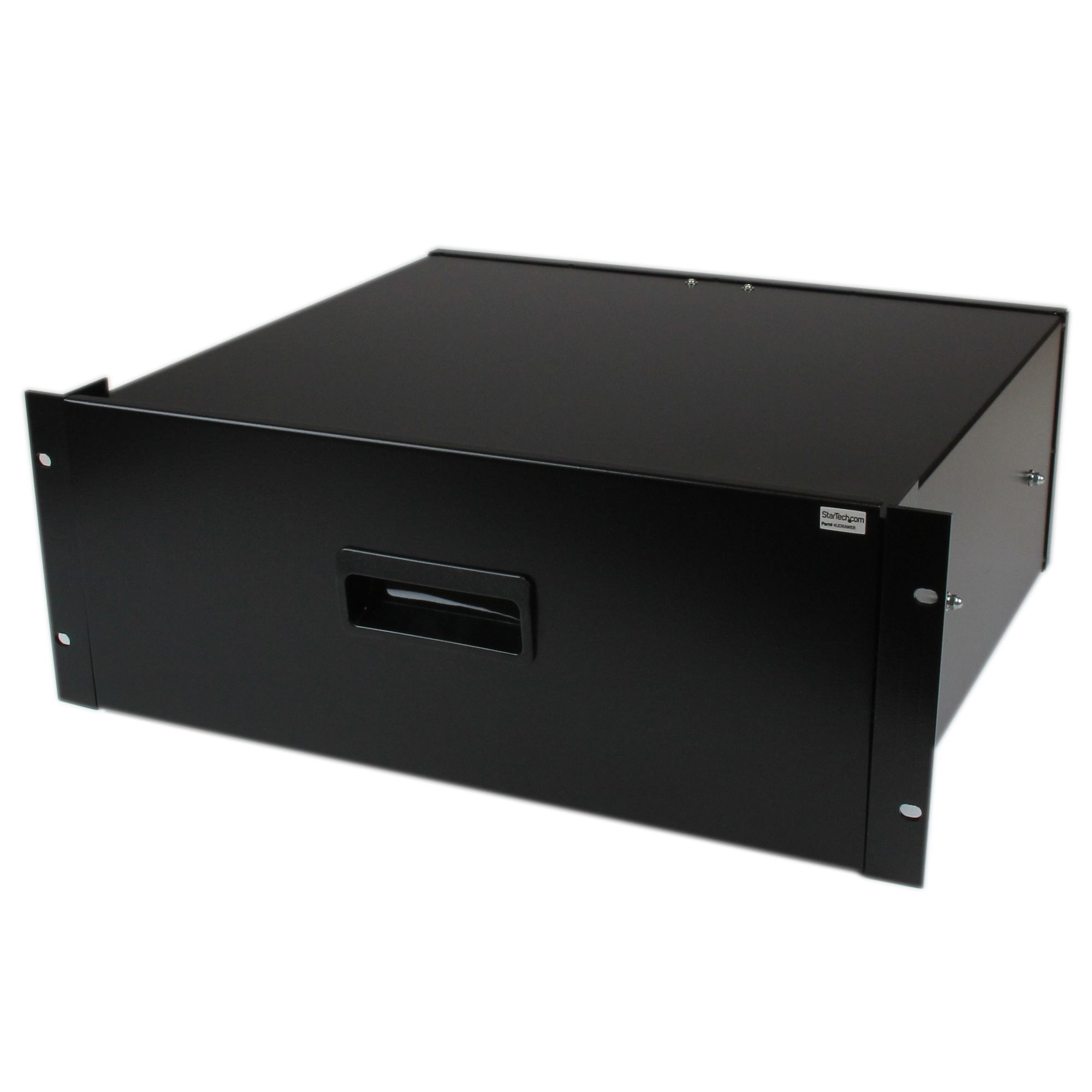 Startech 4U Black Steel Storage Drawer for 19in Racks and Cabinets - Rack storage drawer - 4U - 4UDRAWER - Rack storage drawer - 4U - for P/N: CABSCRWS1224, RK2537BKM, RK3236BKF, RK4236BKB, RK4242BK24, RK4242BK30, RKQMCAB12V2