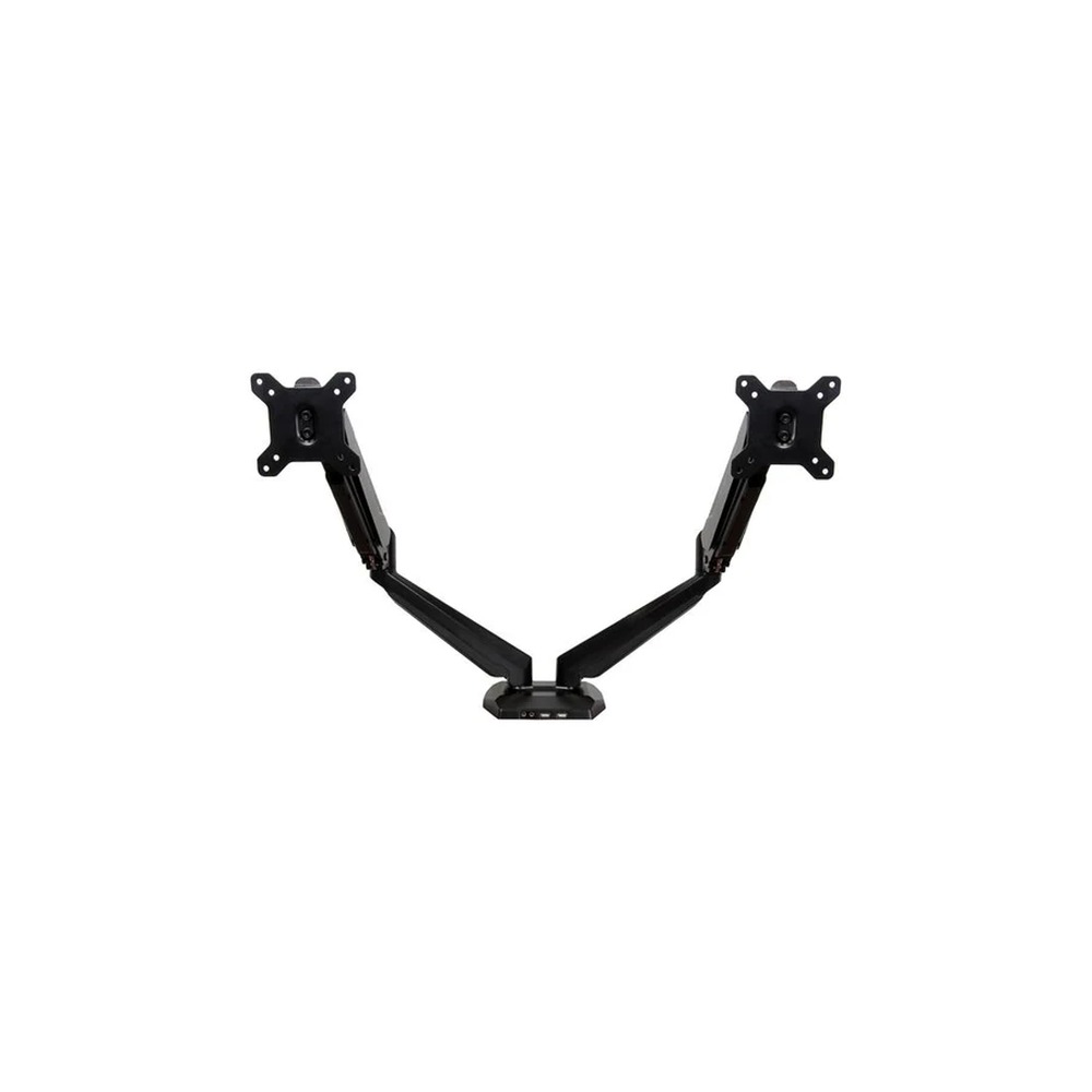 Startech Desk Mount Dual Monitor Arm - One-Touch Height Adjustment (ARMSLIMDUO) - Mounting kit - adjustable arm - for LCD display - aluminium - black - screen size: 12"-32" - desk-mountable - for P/N: ACCSMNT, DK30A2DH, DK30C2DAGPD, DK30C2HAGPD, PXT101YUK