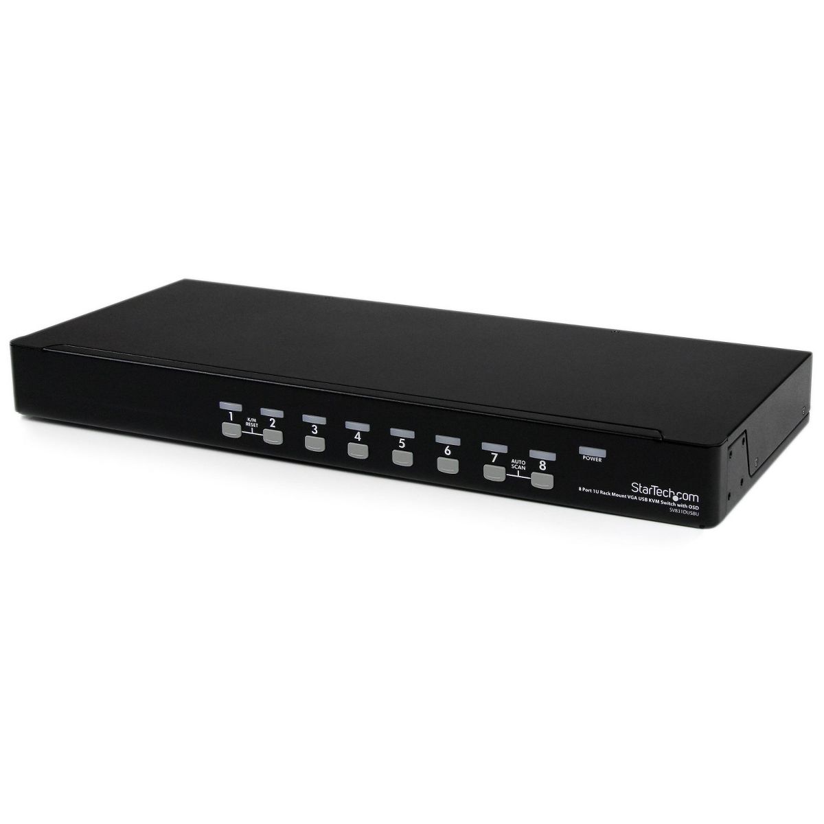 Startech 8 Port 1U RackMount USB PS/2 KVM Switch with OSD - KVM switch - 8 x KVM port(s) - 1 local user - desktop - for P/N: RK3236BKF