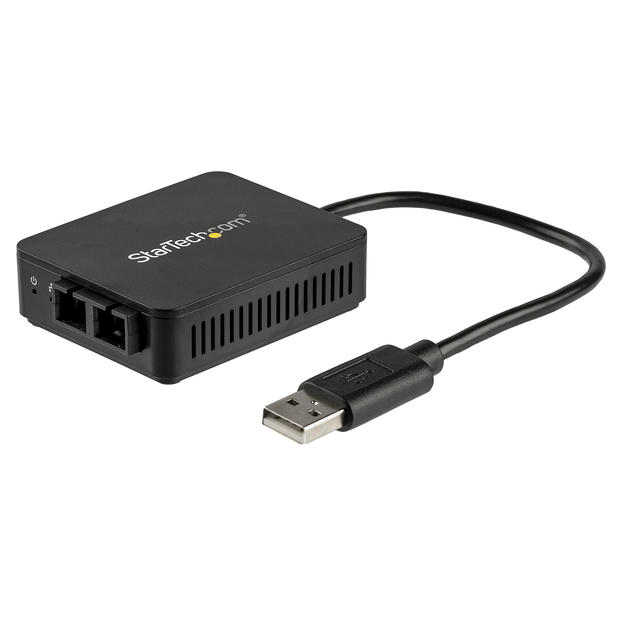 Startech USB to Fiber Optic Converter, 100Mbps, USB 2.0 to Fiber Network Adapter, 100BASE-FX SC Female Duplex Multimode Fiber/MMF Compatible, 2Km, Compact USB to Fiber LAN Adapter - USB to LAN Adapter (US100A20FXSC) - Network adapter - USB 2.0 - 100Base-F