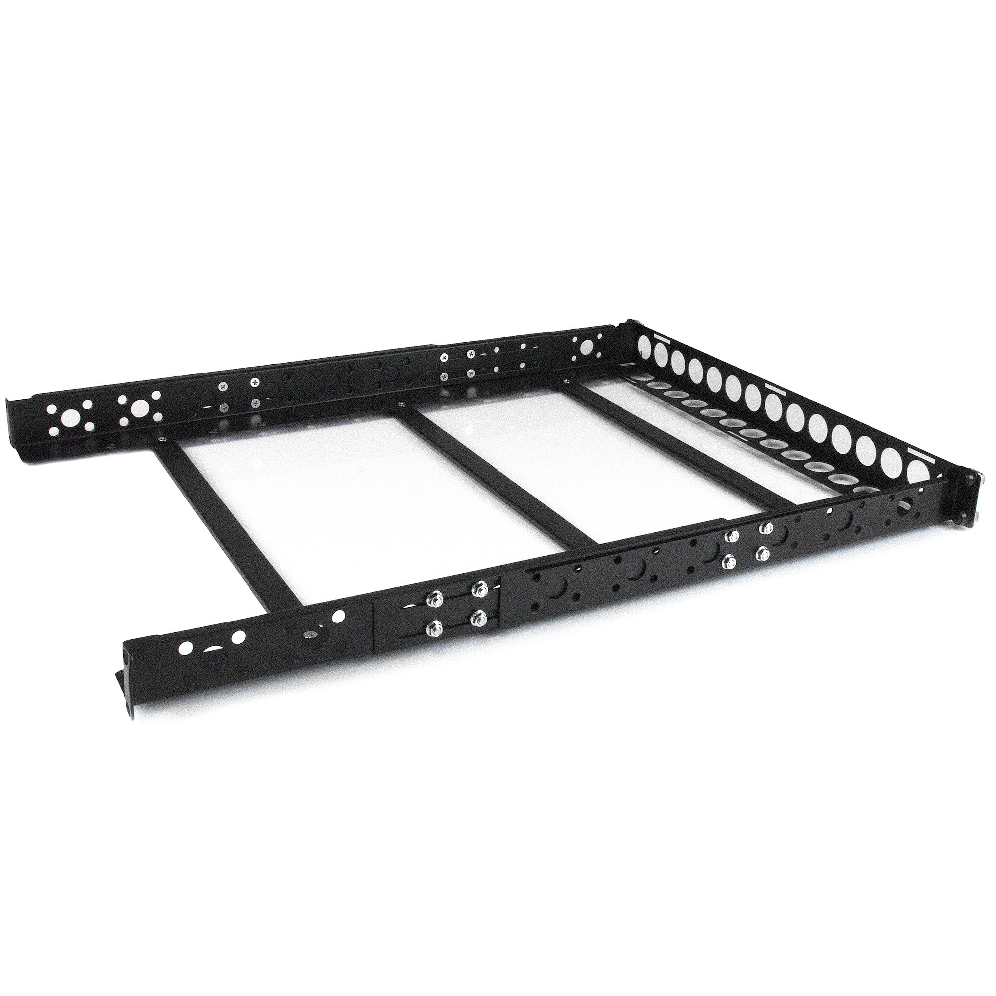 Startech 1U Universal Server Rack Rails - TAA Compliant Adjustable Depth Server Mounting Rails - 19inch Rack Mount Rails (UNIRAILS1U) - Rack rail - black - 1U - 19" - for P/N: RK2433BKM, RK2537BKM, RK3236BKF, RK4236BKB, RK4242BK24, RK4242BK30, RKQMCAB12V2