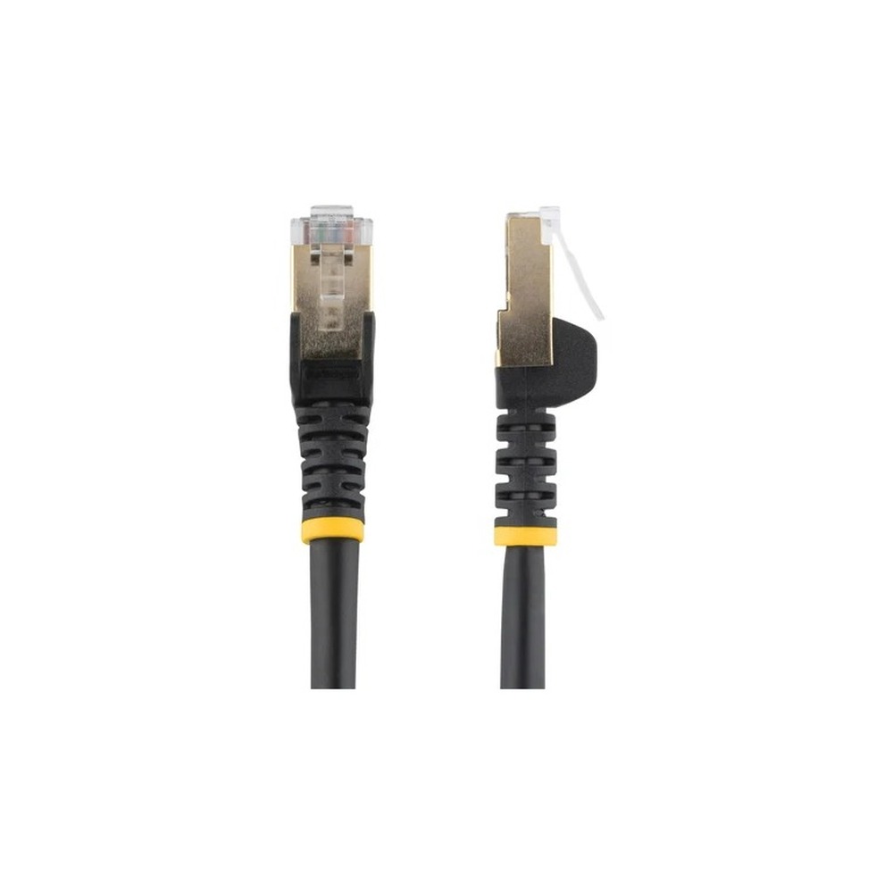 Startech 50cm CAT6A Ethernet Cable, 10 Gigabit Shielded Snagless RJ45 100W PoE Patch Cord, CAT 6A 10GbE STP Network Cable w/Strain Relief, Black, UL Certified Wiring/TIA - Category 6A - 26AWG (6ASPAT50CMBK) - Patch cable - RJ-45 (M) to RJ-45 (M) - 50 cm -