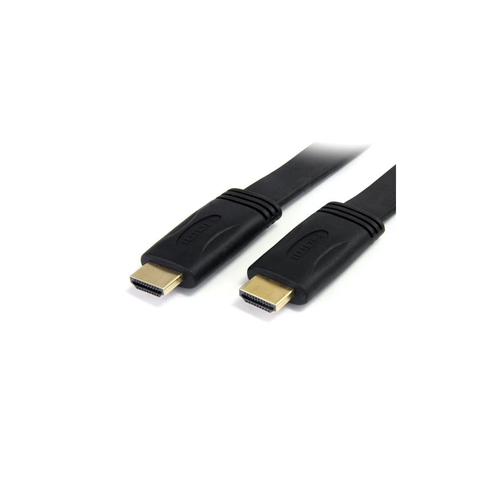 Startech 5m Flat High Speed HDMI Cable with Ethernet Ultra HD 4kx2k - HDMI cable with Ethernet - HDMI male to HDMI male - 5 m - shielded - black