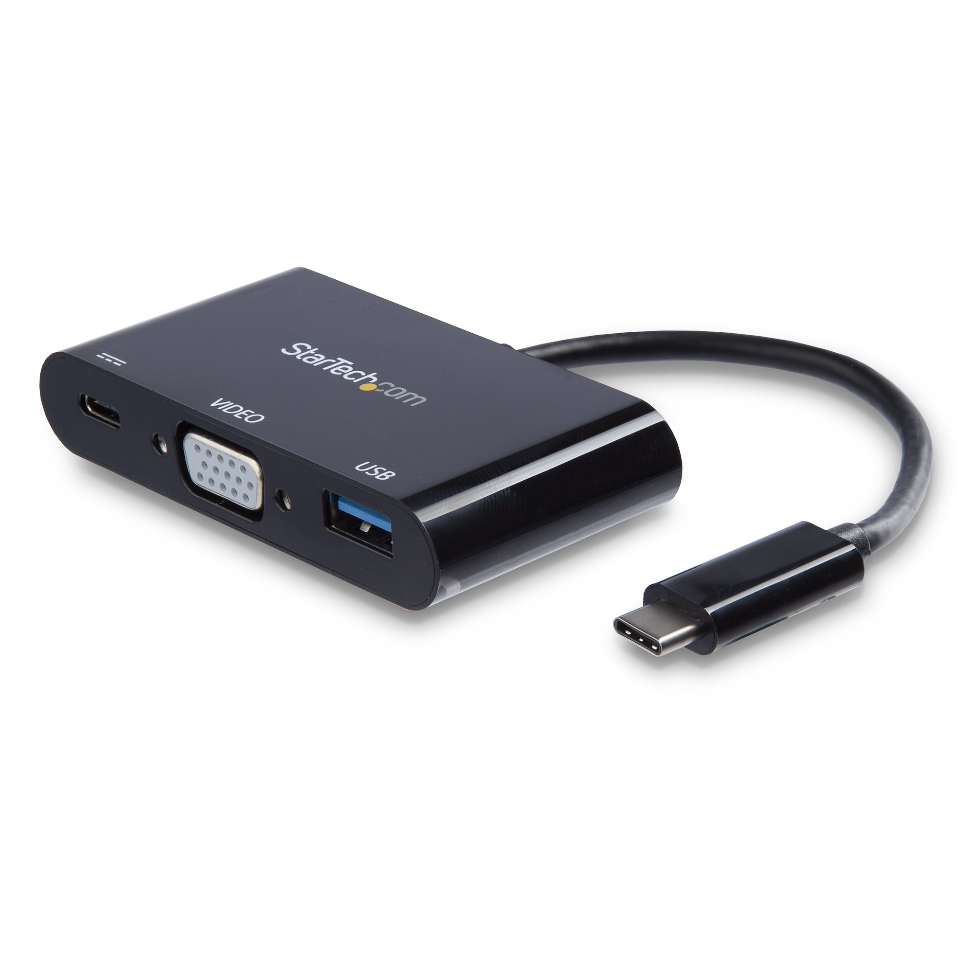 Startech USB-C VGA Multiport Adapter - USB-A Port - with Power Delivery (USB PD) - USB C Adapter Converter - USB C Dongle (CDP2VGAUACP) - Docking station - USB-C / Thunderbolt 3 - VGA