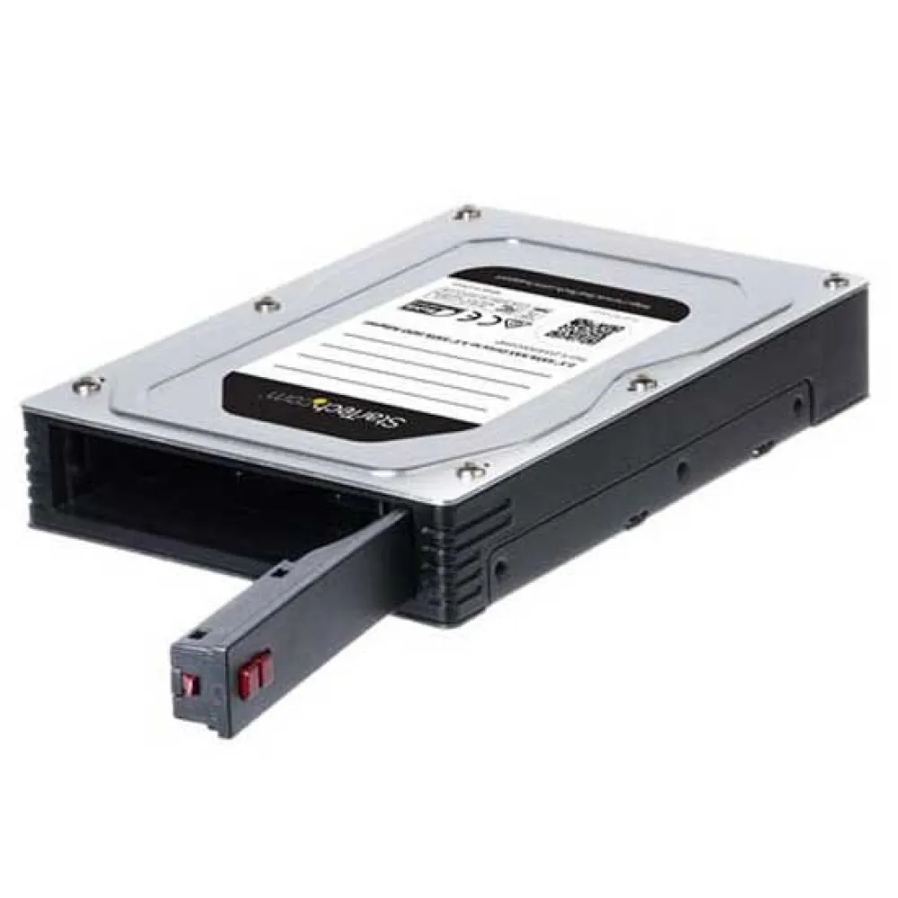 Startech 2.5 to 3.5 Hard Drive Adapter - For SATA and SAS SSDs/HDDs - SSD Enclosure - HDD Enclosure - Internal Hard Drive Enclosure (25SATSAS35HD) - Storage enclosure - 2.5" - SATA 6Gb/s / SAS 6Gb/s - SAS 6Gb/s, SATA 6Gb/s - black, silver