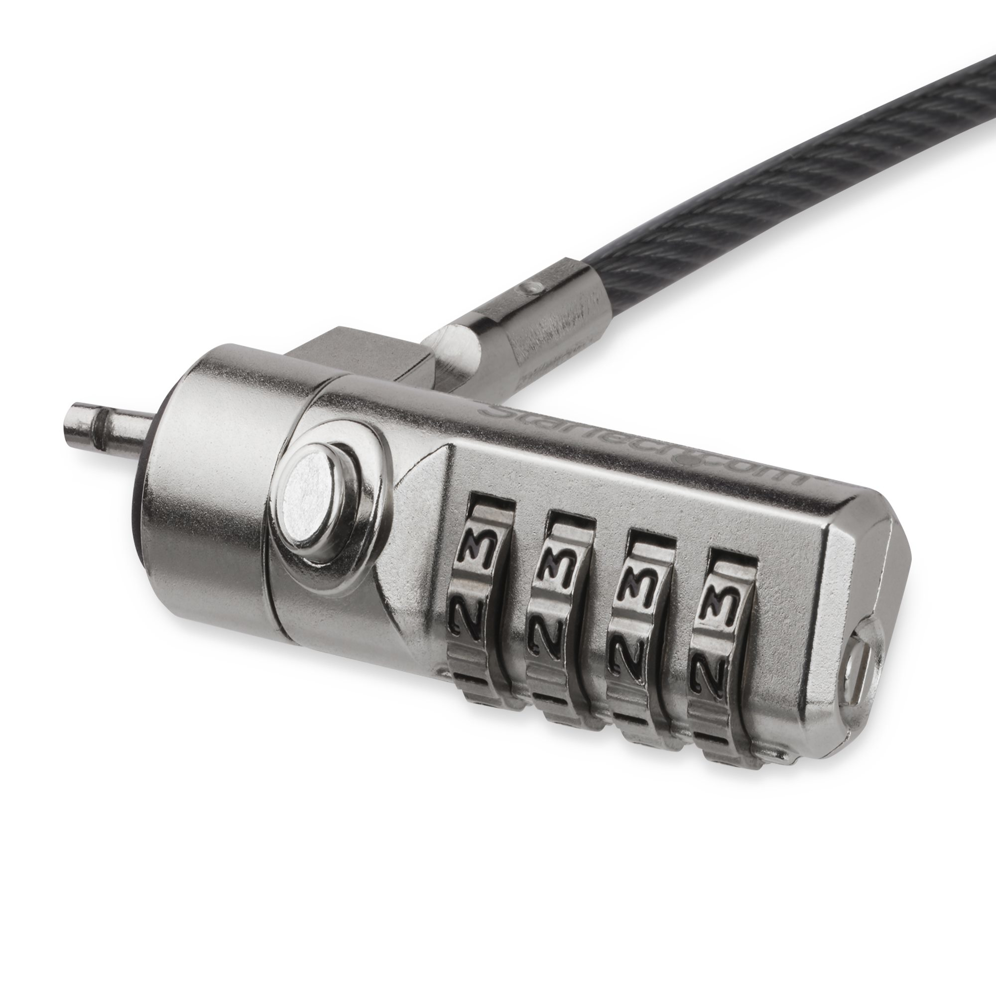 Startech 6.5ft (2m) Laptop Cable Lock, 4 Digit Combination Laptop/Desktop Security Cable Lock for K-Slot Devices/Computers/Monitors, Portable Anti-Theft Vinyl Coated Steel Cable Lock - K Slot Laptop Lock (LTLOCK4D) - Security cable lock - 2 m