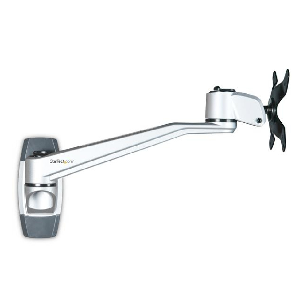 Startech Wall Mount Monitor Arm - 10.2" Swivel Arm - For up to 34" VESA - Bracket - adjustable arm - for LCD display - aluminium - silver - screen size: 13"-30" - wall-mountable