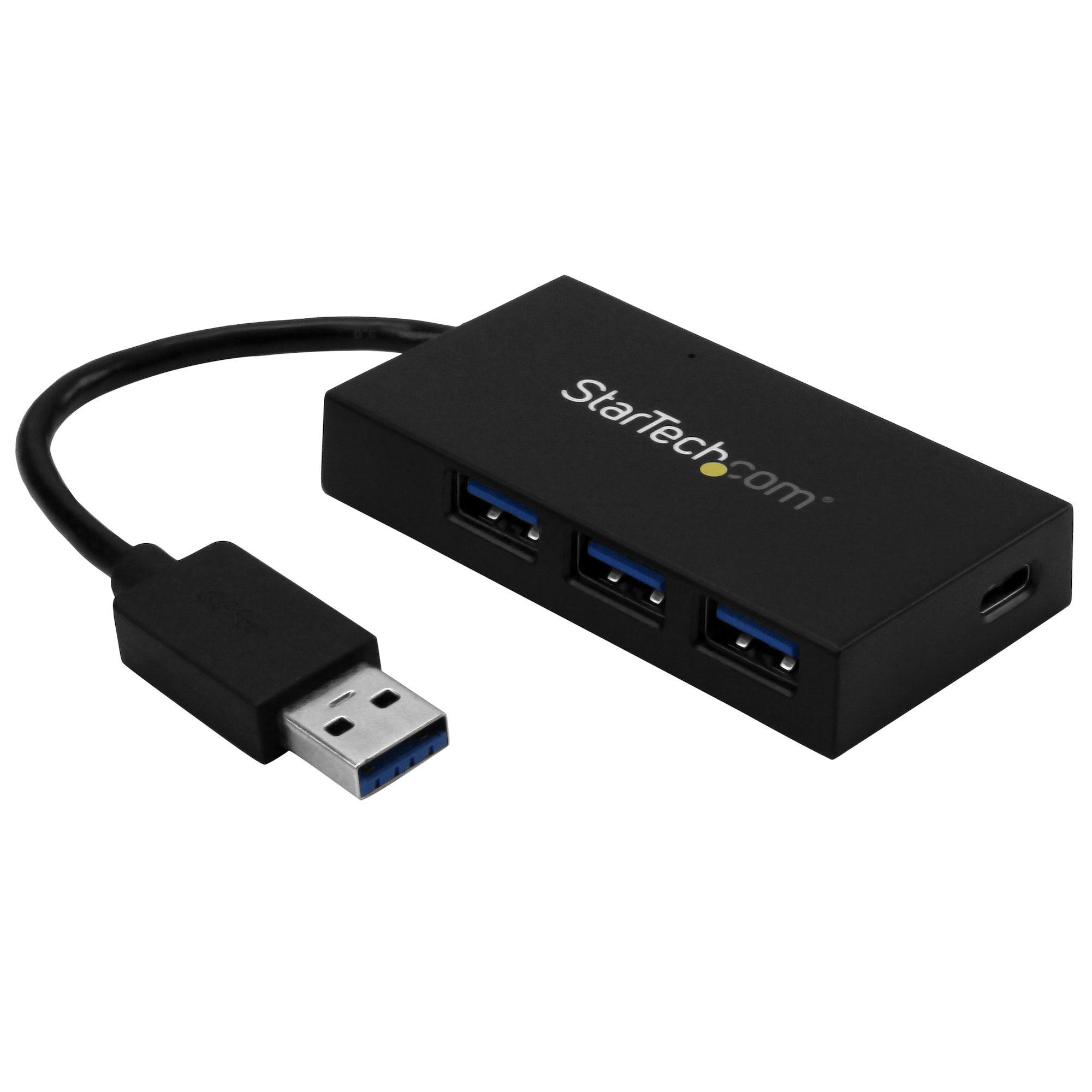 Startech 4 Port USB 3.0 Hub, USB Type-A Hub with 1x USB-C & 3x USB-A Ports (SuperSpeed 5Gbps), USB Bus Powered, USB 3.1/USB 3.2 Gen 1 Adapter Hub, Portable USB Hub for Laptop/Desktop - Windows/macOS/Linux (HB30A3A1CFB) - Hub - 4 x SuperSpeed USB 3.0 - des