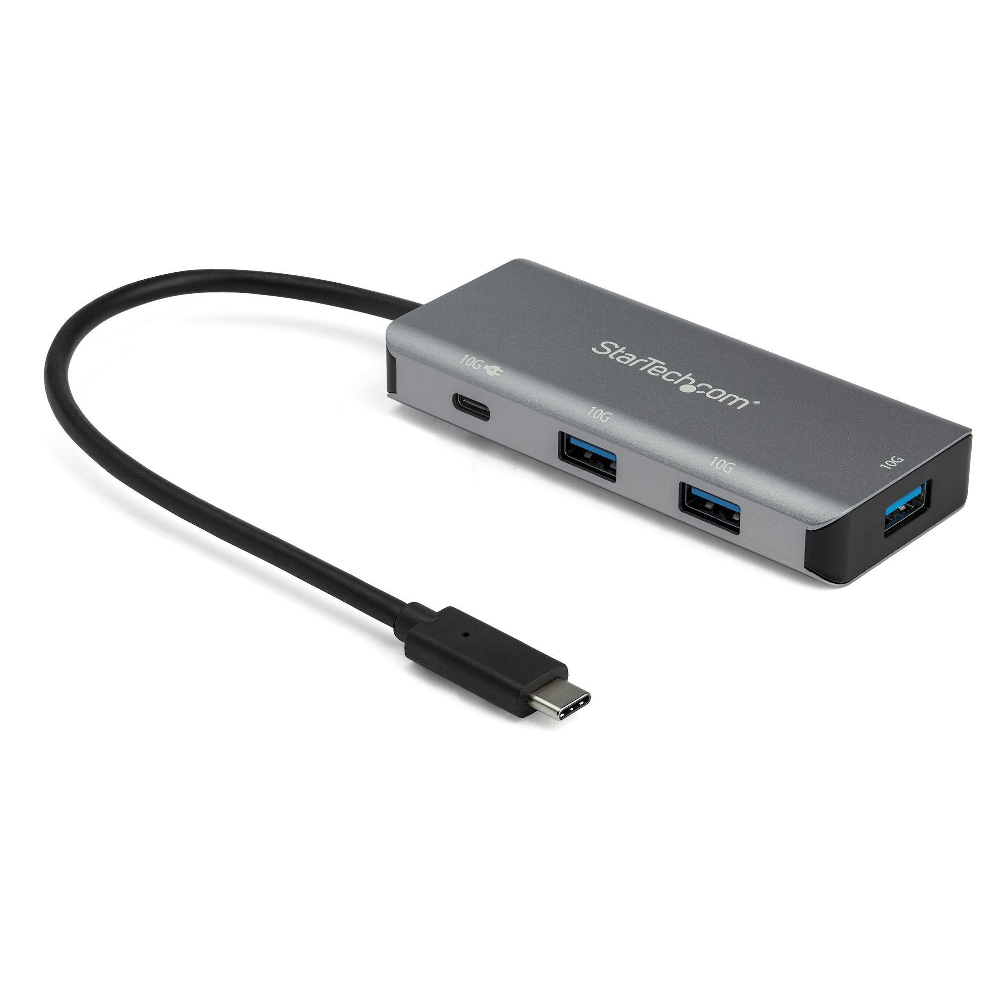 Startech 4 Port USB C Hub (10Gbps) to 3x USB-A & 1x USB-C, 100W Power Delivery Passthrough Charging, Compact/Portable USB 3.1 Gen 2/USB 3.2 Gen 2 Type C Laptop Adapter, Works w/ TB3 - Windows/macOS/Linux - Hub - 1 x USB-C + 3 x USB 3.1 - desktop - for P/N
