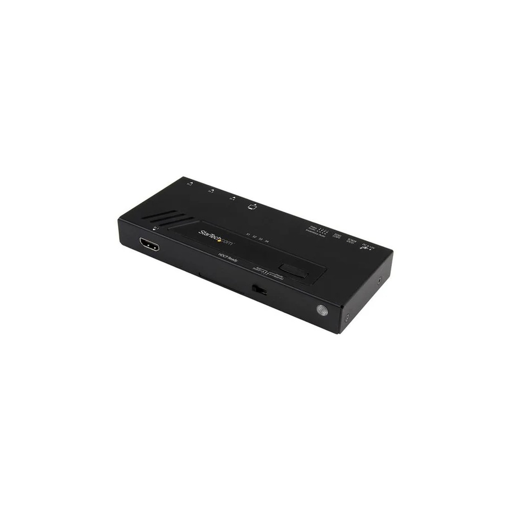 Startech 4 Port HDMI Switch - 4K with Fast Switching, Auto-Sensing & Serial Control - Automatic 4x1 HDMI Video Switcher Box (VS421HD4KA) - Video/audio switch - 4 x HDMI - desktop