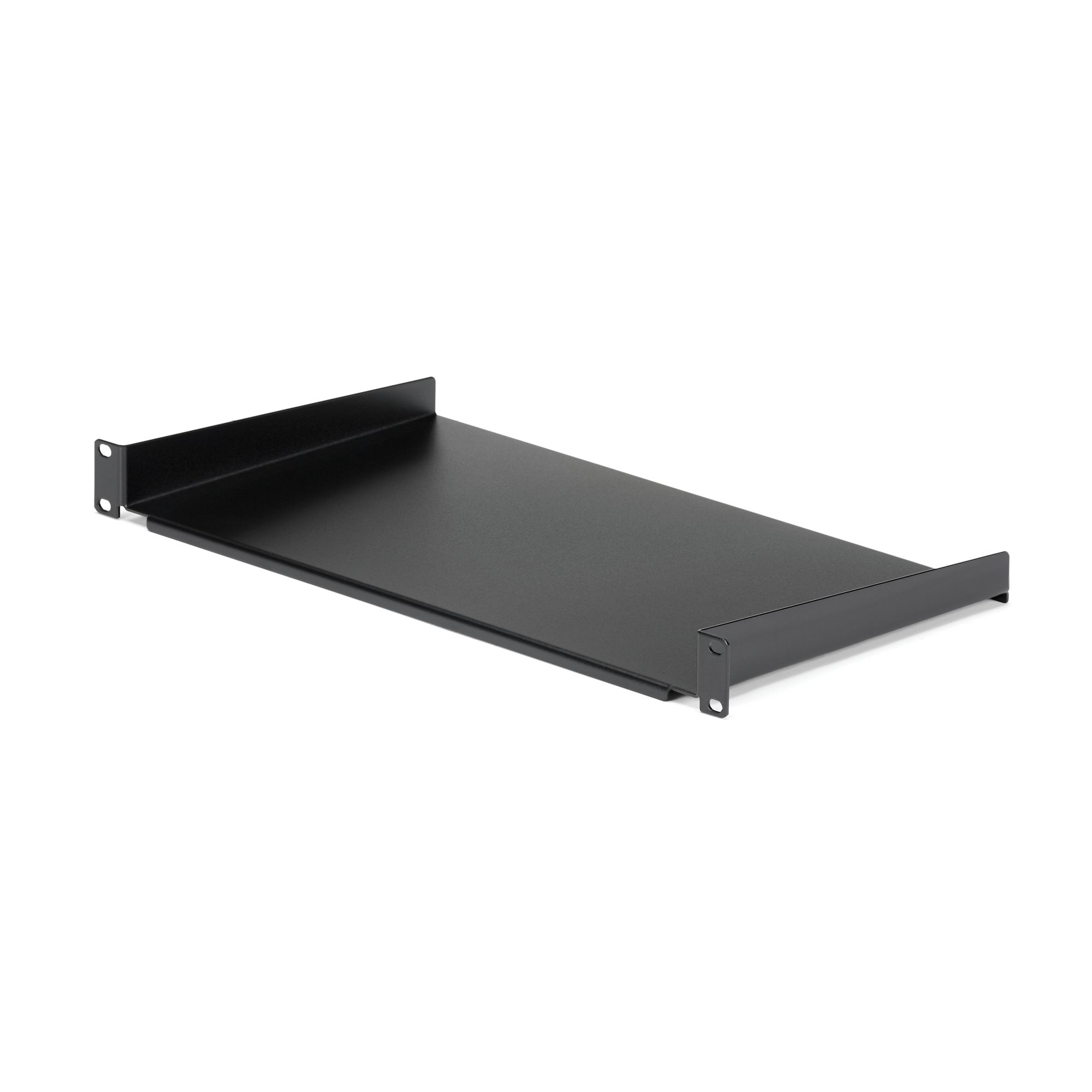Startech 1U Fixed Server Rack Mount Shelf, 10in Deep Steel Universal Cantilever Tray for 19" AV/Data/Network Equipment Rack with Cage Nuts & Screws, 44lbs Weight Capacity, 10" Deep - 1U Network Rack Shelf (CABSHELF1U10) - Rack shelf - black - 1U - 10