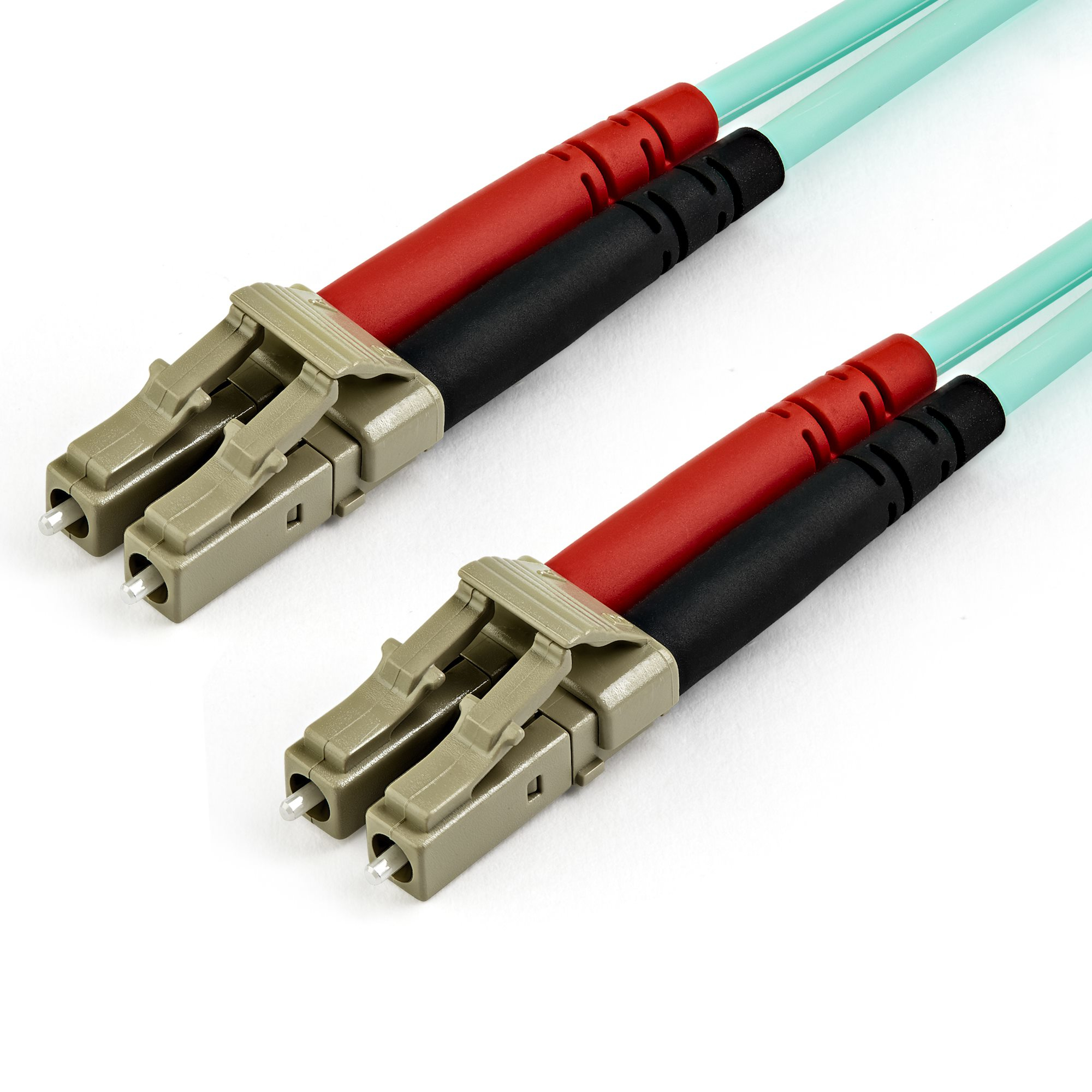 Startech 7 m OM4 LC to LC Multimode Duplex Fiber Optic Patch Cable - Aqua - 50/125 - Fiber Optic Cable - 40/100Gb - LSZH (450FBLCLC7) - Patch cable - LC multi-mode (M) to LC multi-mode (M) - 7 m - 7 m - fibre optic - duplex - 50 / 125 micron - OM4 - aqua