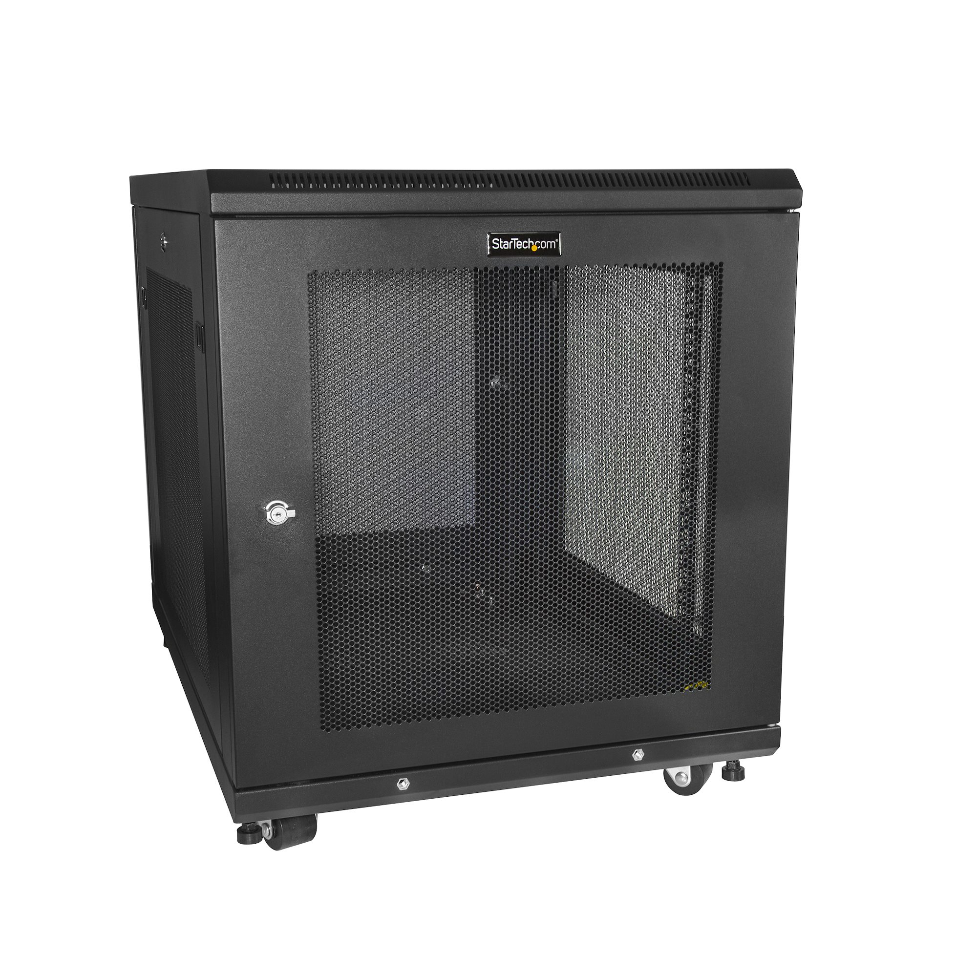 Startech 12U Server Rack Cabinet, 4-Post Adjustable Depth (2" to 30")Network Equipment Rack Enclosure w/Casters/Cable Management/Shelf/Locking, Dell PowerEdge, HP ProLiant, ThinkServer - 12U Rack Cabinet (RK1233BKM) - Rack cabinet - black - 12U - 31