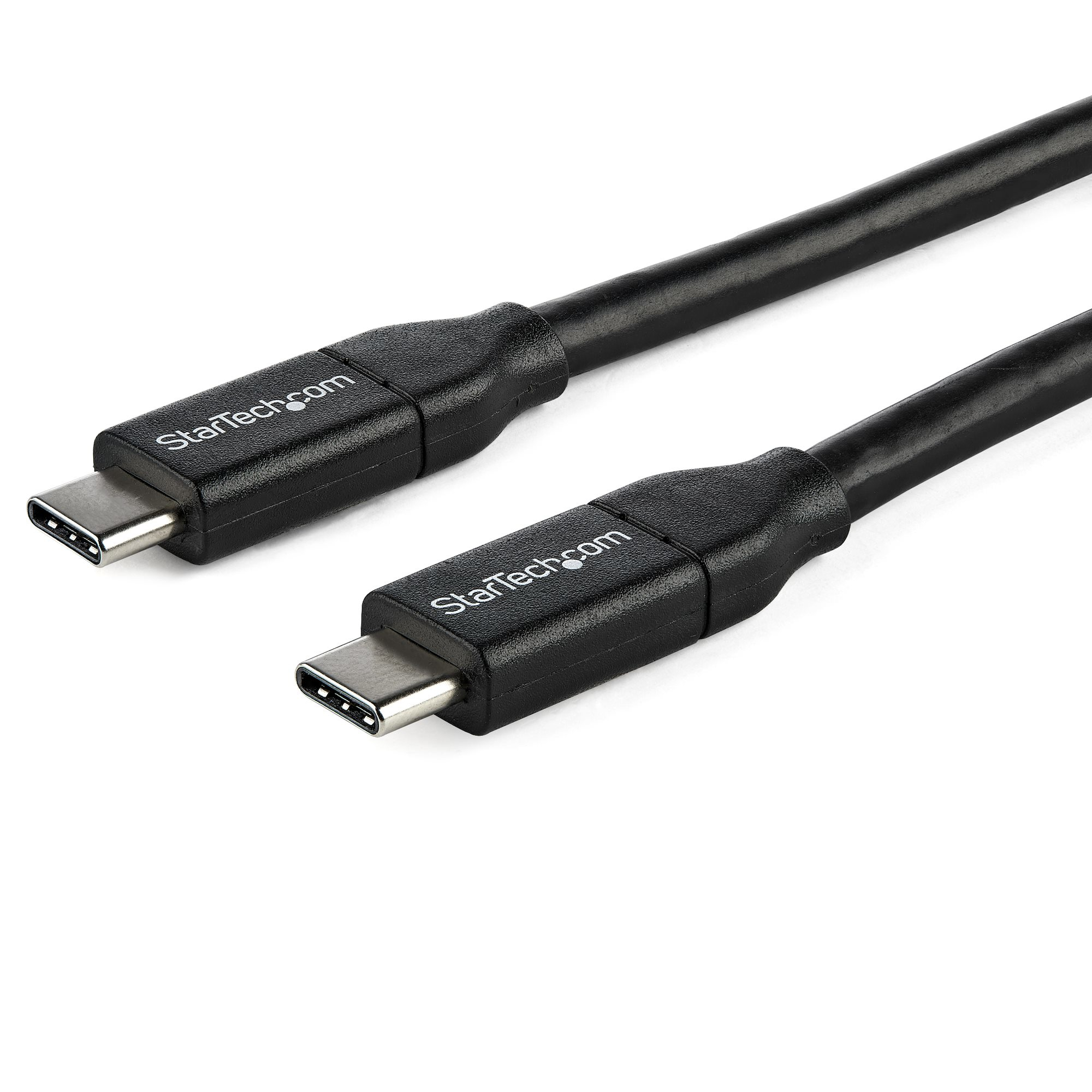 StarTech USB C To USB C Cable - 3 ft / 1m - USB-IF Certified - 5A PD - USB 2.0 - USB Type C Charging Cable - USB C Fast Charge Cable (USB2C5C1M) - USB cable - USB-C (M) to USB-C (M) - Thunderbolt 3 / USB 2.0 - 5 A - 1 m - black