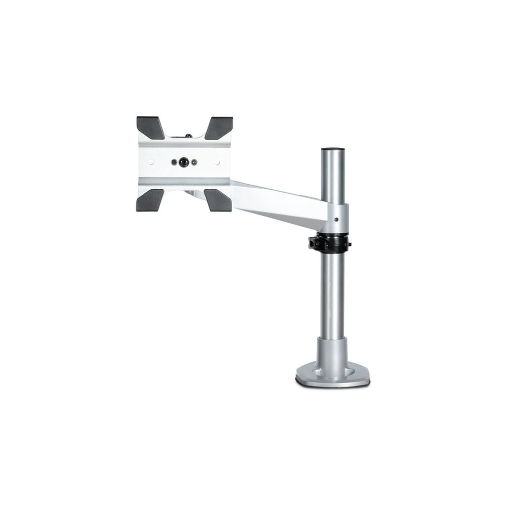 Startech Desk Mount Monitor Arm, VESA or Apple iMac/Thunderbolt Display up to 14kg, Articulating Height Adjustable Single Desktop Monitor Pole Mount, Desk Clamp or Grommet, Silver - Small Footprint Design (ARMPIVOTB2) - Mounting kit - adjustable arm - for