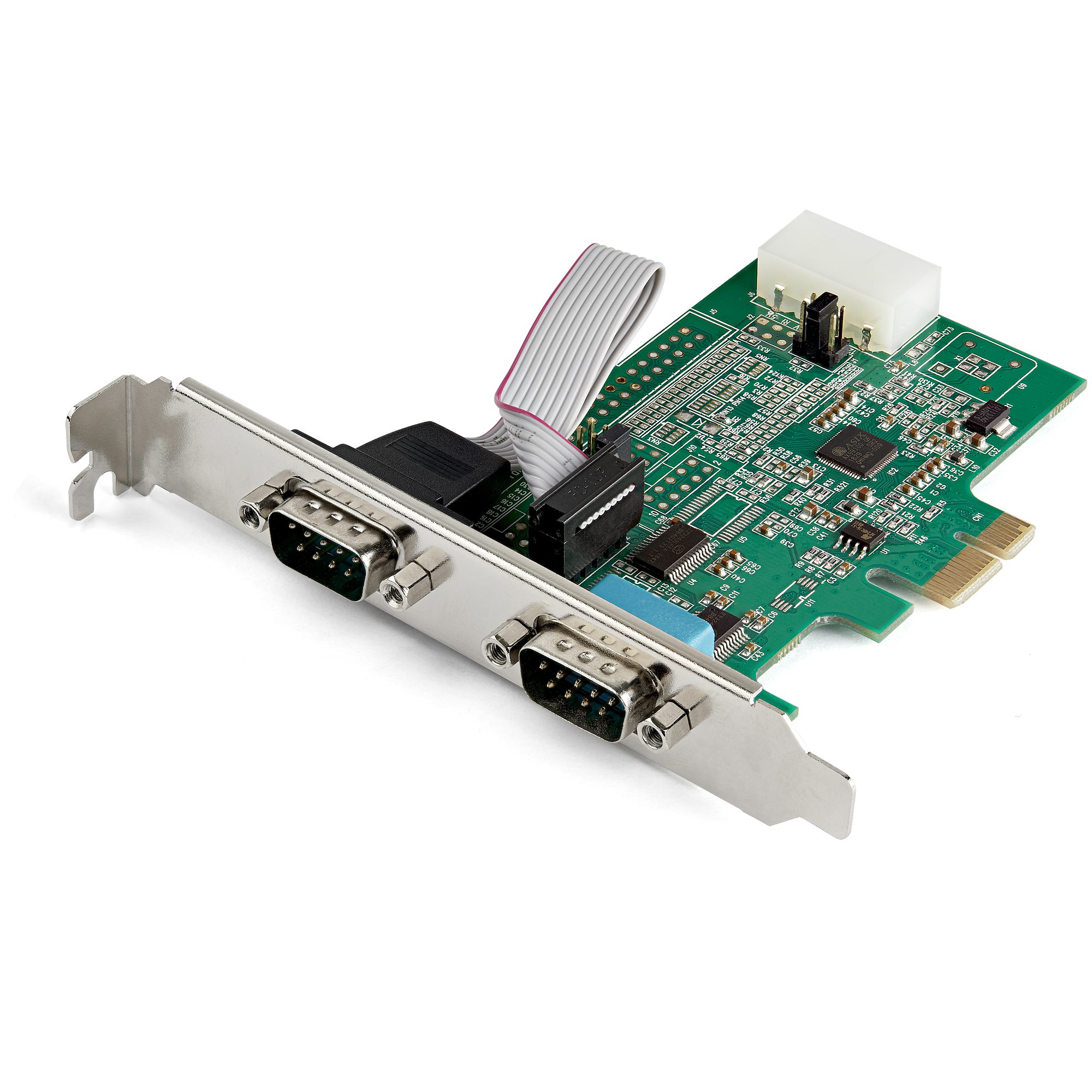 Startech 2-port PCI Express RS232 Serial Adapter Card, PCIe RS232 Serial Host Controller Card, PCIe to Dual Serial DB9 COM Port Card, 16950 UART, Expansion Card, Windows, macOS, Linux - Full/Low-Profile (PEX2S953) - Serial adapter - PCI Express x1 - RS-23