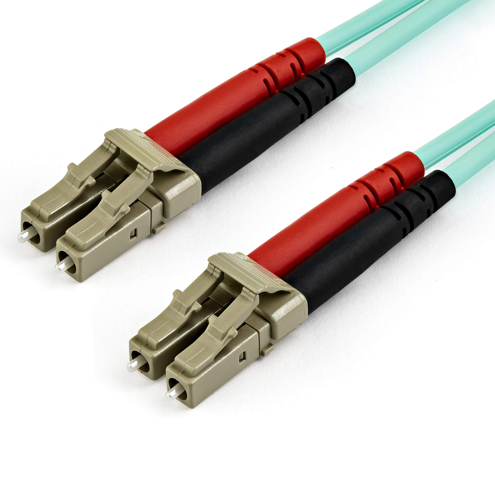 Startech 10 m OM4 LC to LC Multimode Duplex Fiber Optic Patch Cable- Aqua - 50/125 - Fiber Optic Cable - 40/100Gb - LSZH (450FBLCLC10) - Patch cable - LC multi-mode (M) to LC multi-mode (M) - 10 m - 10 m - fibre optic - duplex - 50 / 125 micron - OM4 - aq