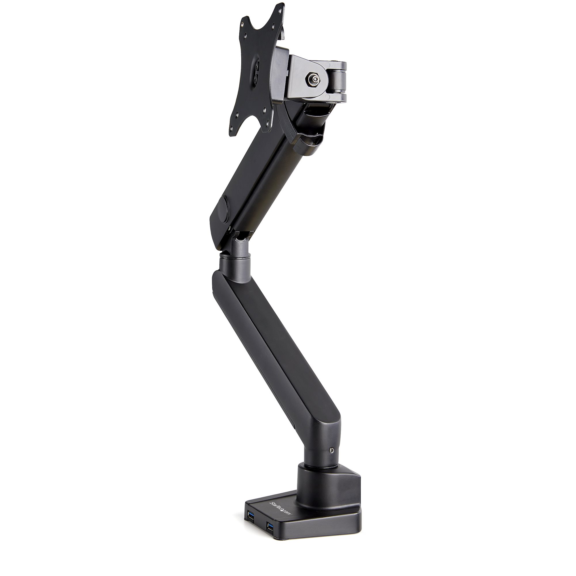 Startech Desk Mount Monitor Arm with 2x USB 3.0 ports, Slim Full Motion Adjustable Single Monitor VESA Mount up to 17.6lbs (8kg) Display, Ergonomic Articulating Arm, Desk Clamp/Grommet - One-touch Adjustment (ARMSLIM2USB3) - Mounting kit (articulating arm