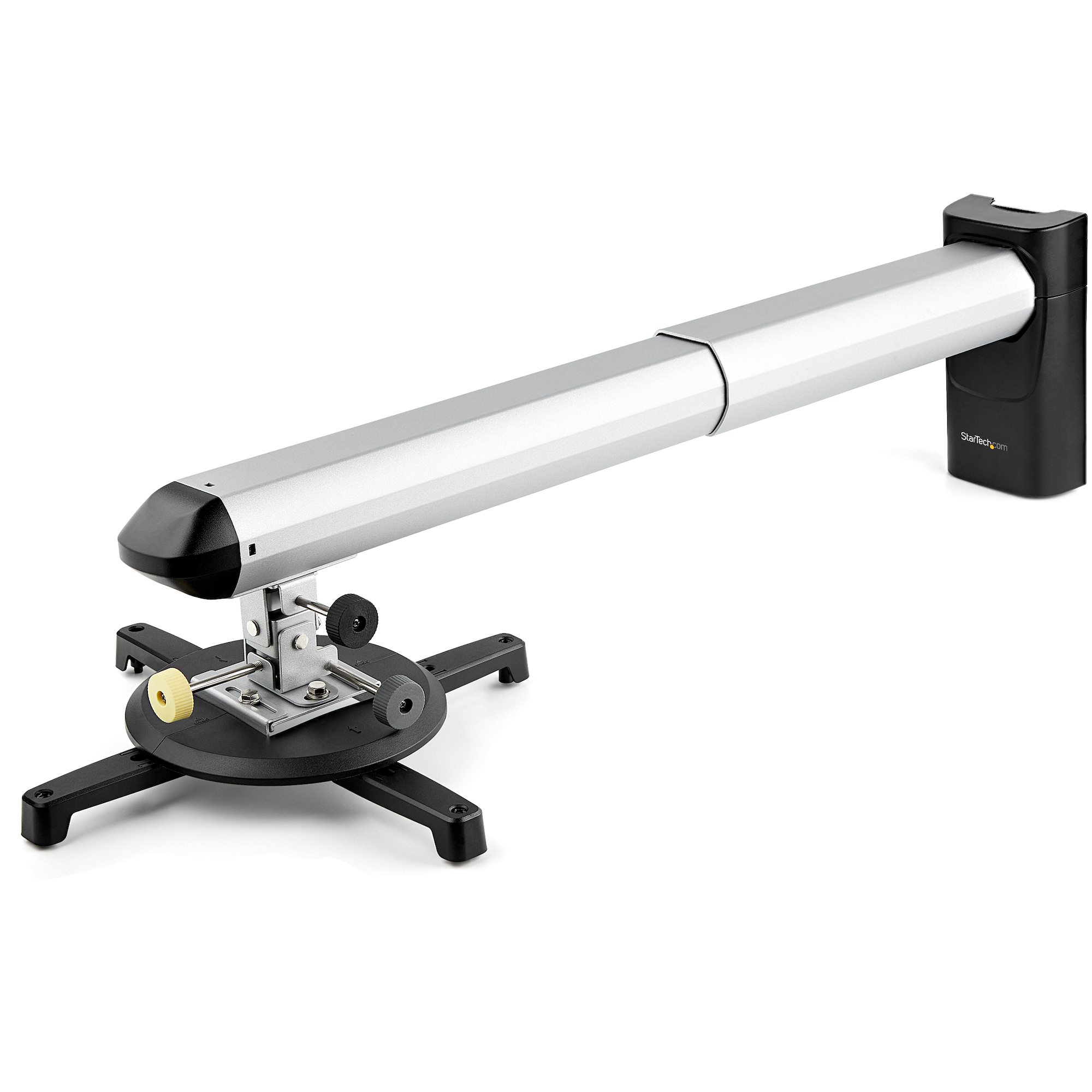 Startech Universal Projector Wall Mount, Projector Mount supports Short & Ultra Short Throw Projectors up to 33lb (15kg), Tilt/Swivel/Rotate, Adjustable height 16.5" to 27.7" from Wall - In-wall Cable Routing (PROJWALLMNT) - Bracket - adjustable arm - for
