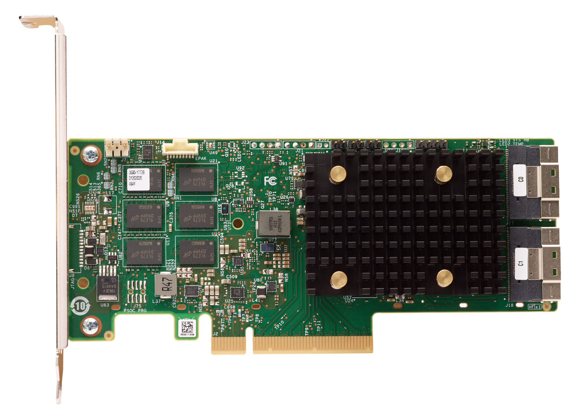 Lenovo ThinkSystem 940-8i - Storage controller (RAID) - 8 Channel - SATA / SAS 12Gb/s - low profile - RAID 0, 1, 5, 6, 10, 50, JBOD, 60 - PCIe 4.0 x8 - for ThinkSystem SR630 V2, SR645, SR650 V2, SR665, SR670 V2, SR850 V2, SR860 V2, ST50, ST650 V2