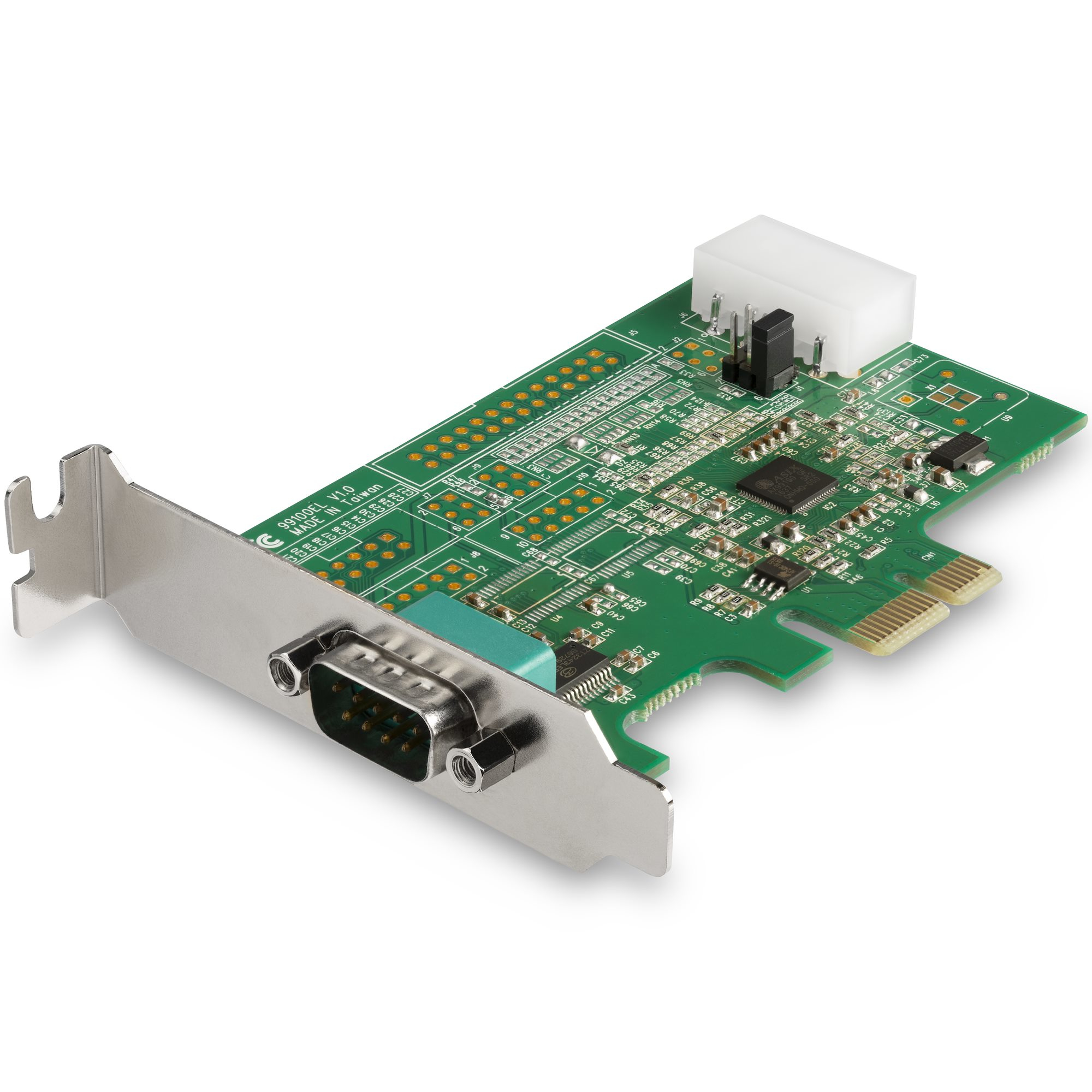 Startech 1-port PCI Express RS232 Serial Adapter Card, PCIe RS232 Serial Host Controller Card, PCIe to Serial DB9 COM Port, 16950 UART, Low Profile Expansion Card, Windows/macOS/Linux - Full/Low-Profile (PEX1S953LP) - Serial adapter - PCI Express x1 low p