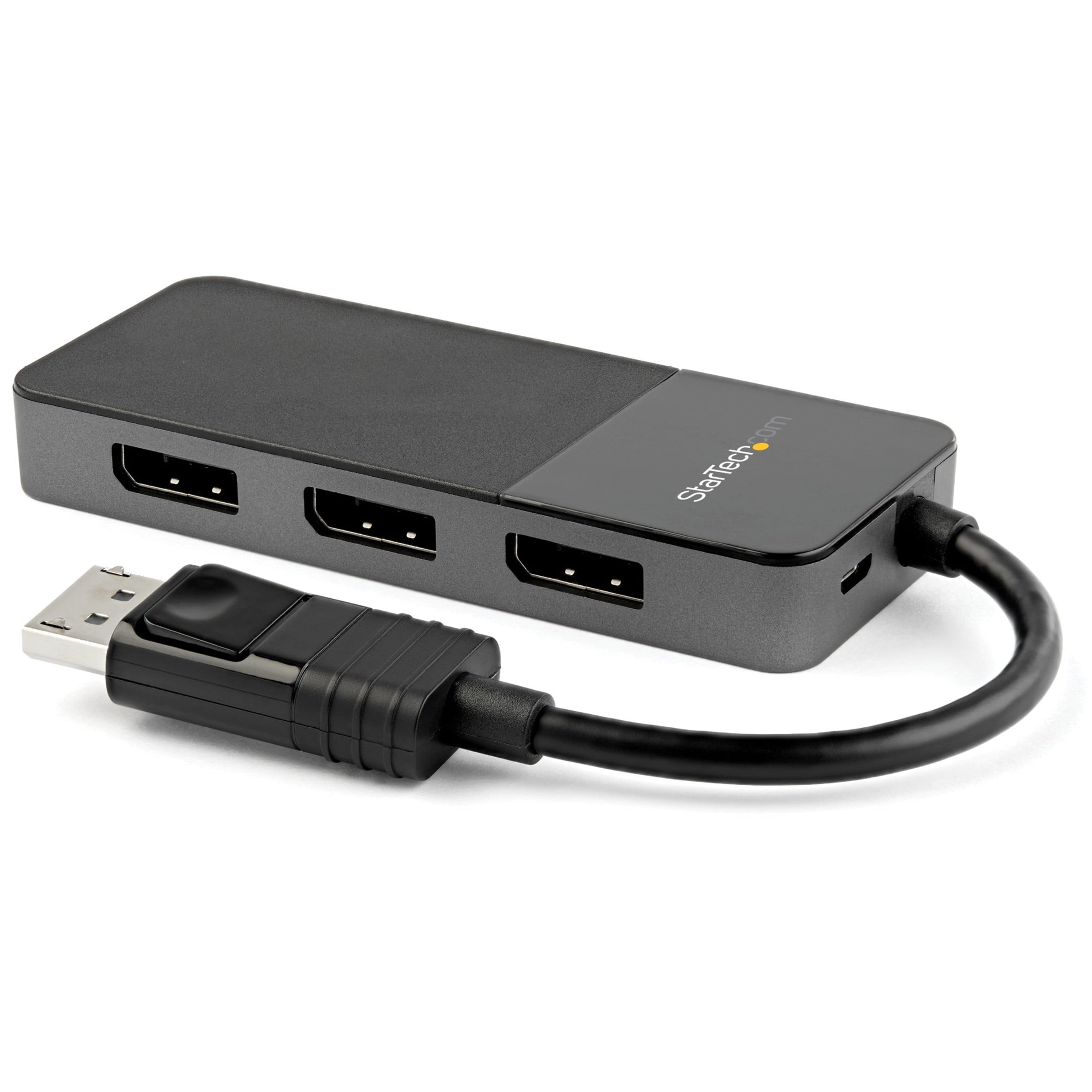 Startech 3-Port Multi Monitor Adapter, DisplayPort 1.4 to 3x 4K DP Video Splitter, Triple or Dual 4K, Laptop/Desktop DisplayPort MST Hub for Multiple Monitors, Windows Display Adapter - Multi Stream Transport (MST14DP123DP) - Video/audio splitter - 4 x Di