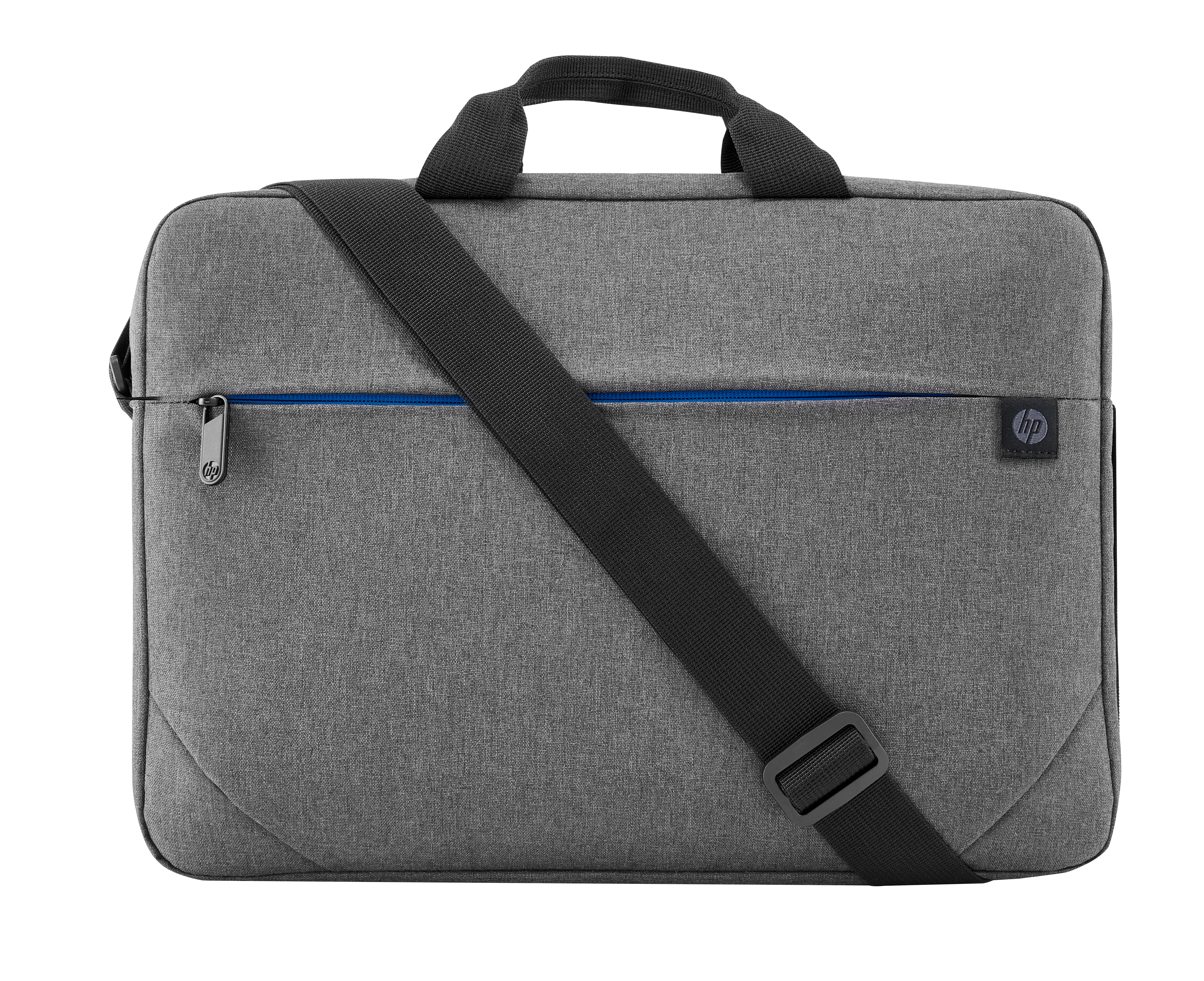 HP Prelude Top Load - Notebook carrying case - 15.6" - black & grey, blue zipper