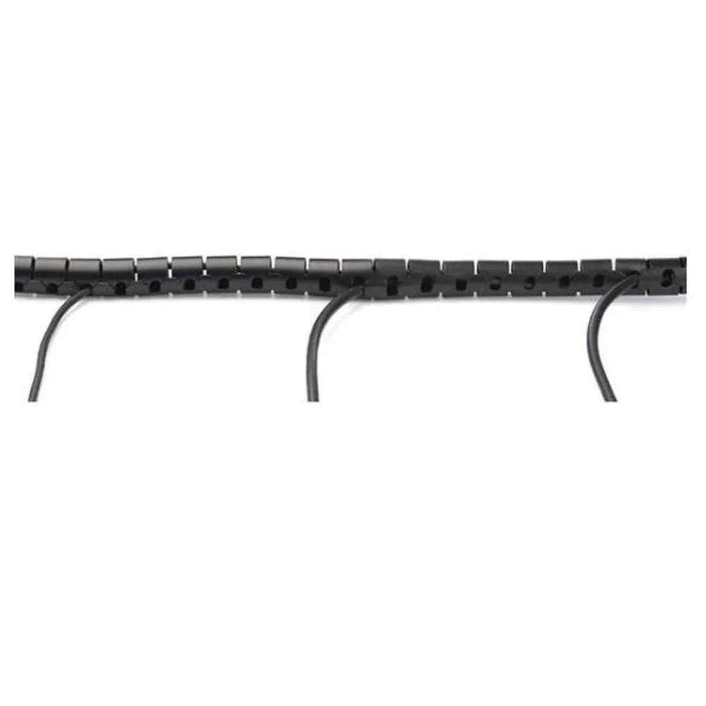 Startech 1.5m (4.9ft) Cable Management Sleeve - Spiral - 1" (25mm) Diameter - W/ Cable Loading Tool - Black (CMSCOILED) - Cable sleeving kit - black - 1.5 m