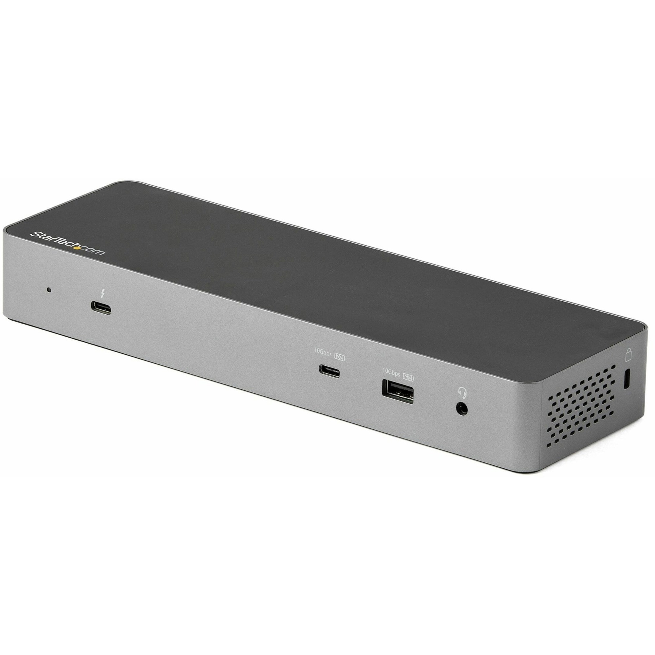 Startech Thunderbolt 3 Dock with USB-C Host Compatibility, Dual 4K 60Hz DisplayPort 1.4 or Dual HDMI 2.0 Monitors, Single 8K, TB3/USB-C Laptop Docking Station, 96W PD, 5x USB, 10Gbps - 96W Power Delivery (TB3CDK2DHUE) - Docking station - USB-C 3.2 Gen 2 /