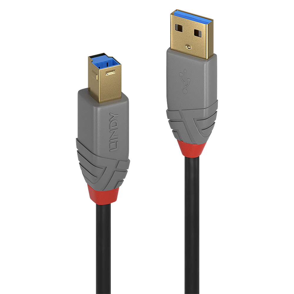 Lindy 36742 2m USB 3.2 Type A to Type B, Anthra Line