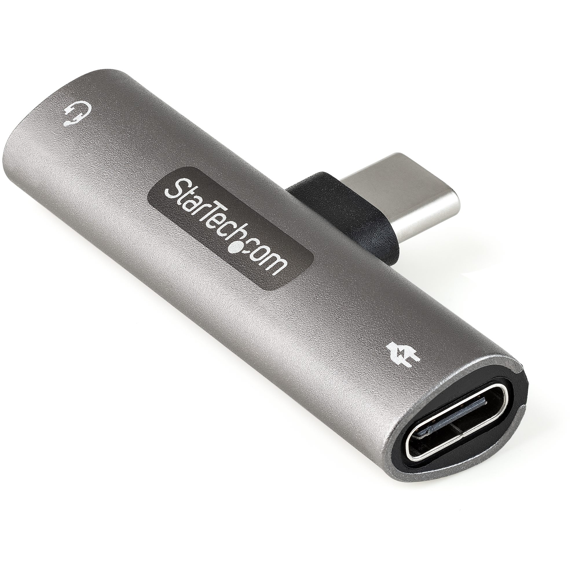 Startech USB C Audio & Charge Adapter, USB-C Audio Adapter w/ 3.5mm TRRS Headphone/Headset Jack and 60W USB Type-C Power Delivery Pass-through Charger, For USB-C Phone/Tablet/Laptop - USB-C to Audio & Charging (CDP235APDM) - Docking station - USB-C