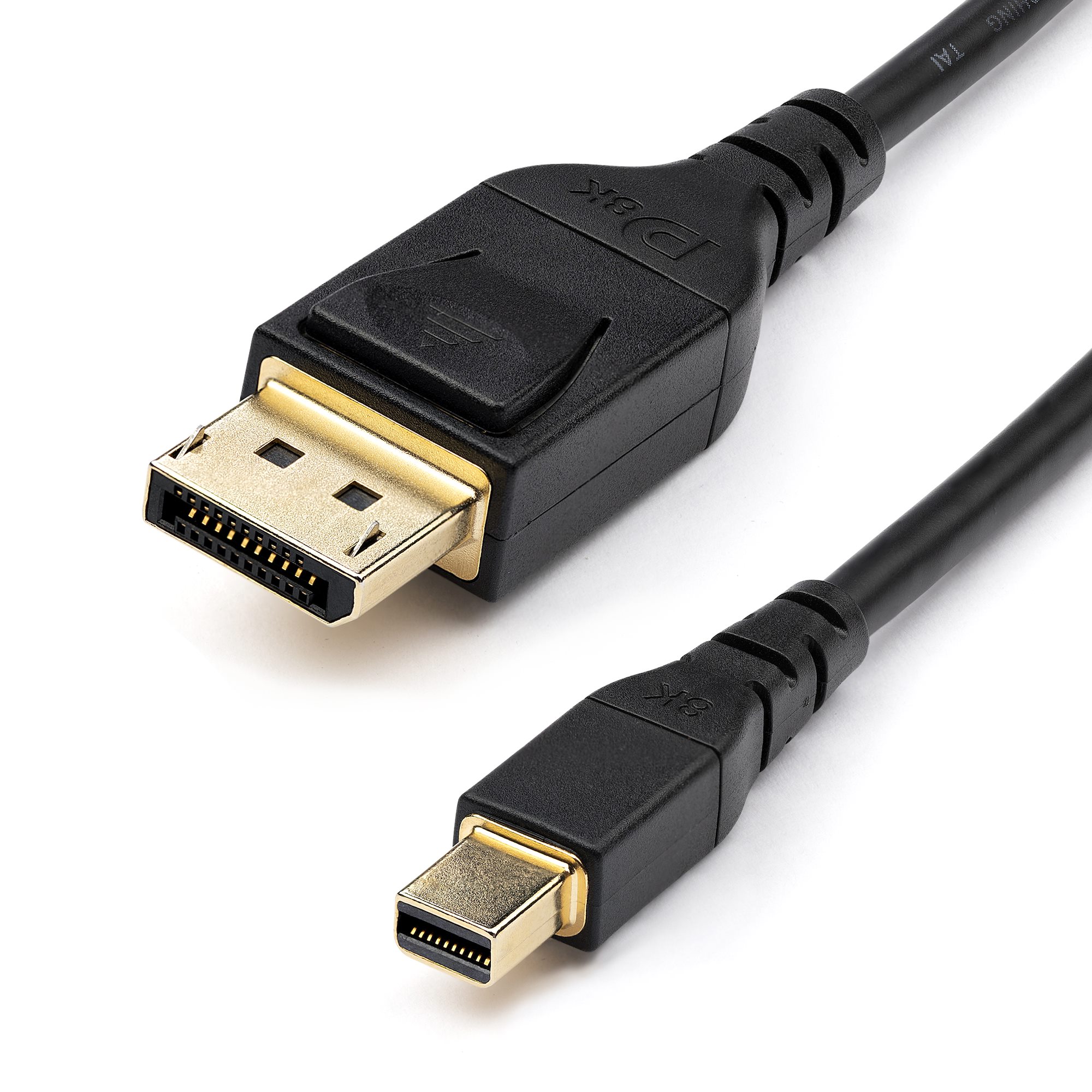 StarTech 6ft (2m) VESA Certified Mini DisplayPort to DisplayPort 1.4 Cable, 8K 60Hz HBR3 HDR, Super UHD mDP to DP 1.4 Cord, Slim (34 AWG) Ultra HD 4K 120Hz, Monitor/Video Cable - mDP to DP Cable (DP14MDPMM2MB) - DisplayPort cable - Mini DisplayPort (M) la