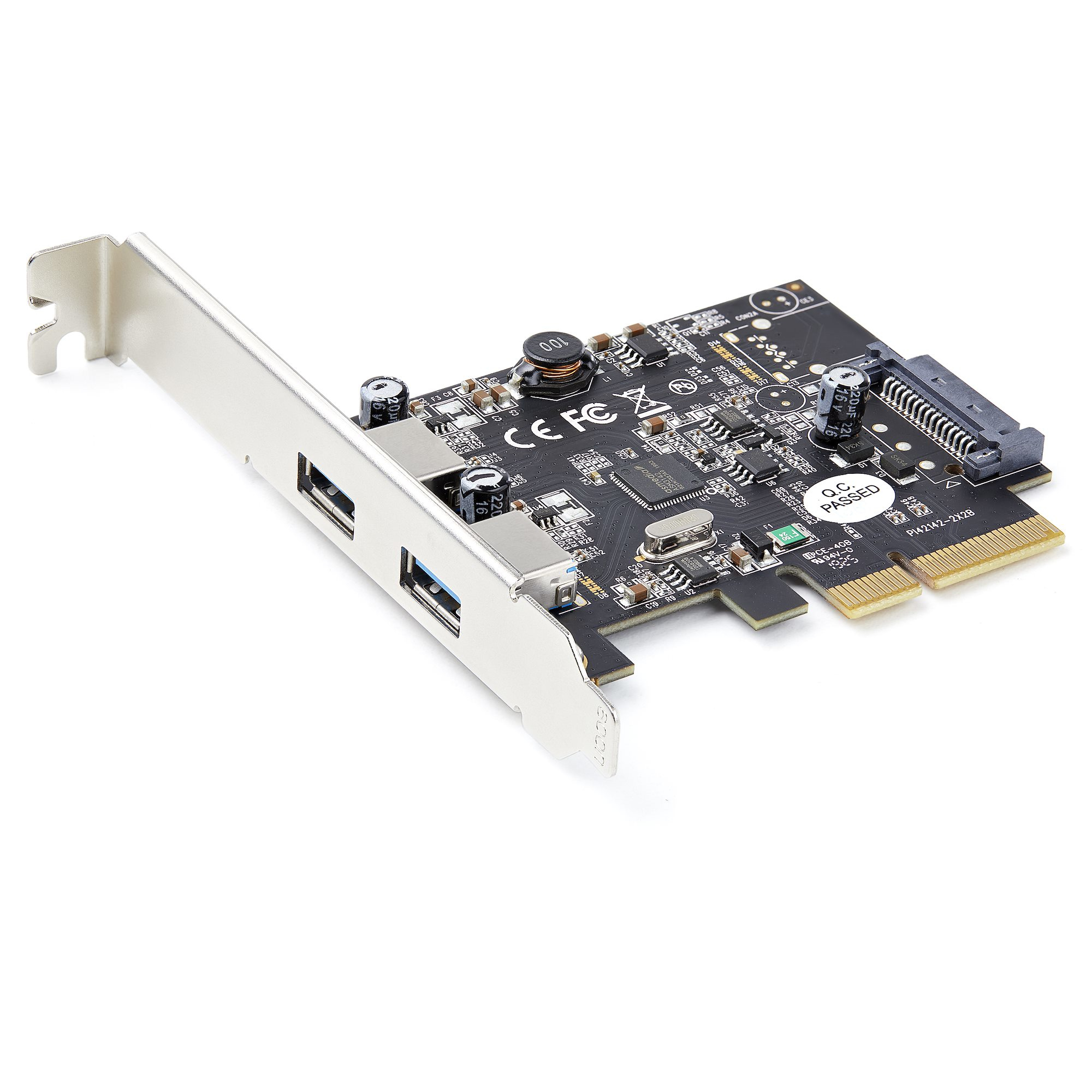 Startech 2-Port USB PCIe Card 10Gbps/port - USB 3.1/3.2 Gen 2 Type-A PCI Express 3.0 x2 Host Controller Expansion Card - Windows/Linux - USB adapter - PCIe 3.0 x4 low profile - USB-C 3.1 Gen 2 x 2 - TAA Compliant