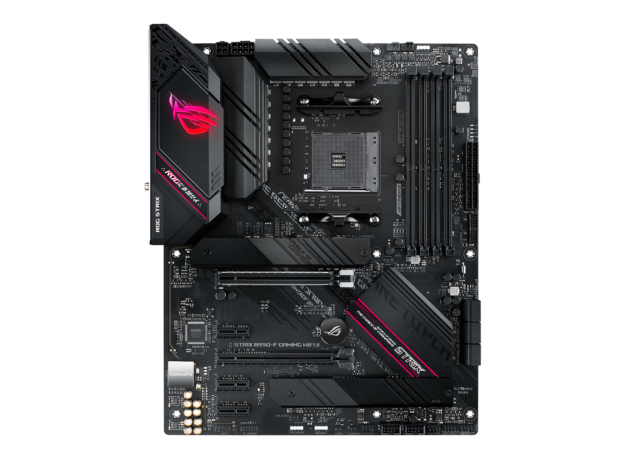 ASUS ROG STRIX B550-F GAMING - Motherboard - ATX - Socket AM4 - AMD B550 Chipset - USB-C Gen2, USB 3.2 Gen 1, USB 3.2 Gen 2 - 2.5 Gigabit LAN - onboard graphics (CPU required) - HD Audio (8-channel)