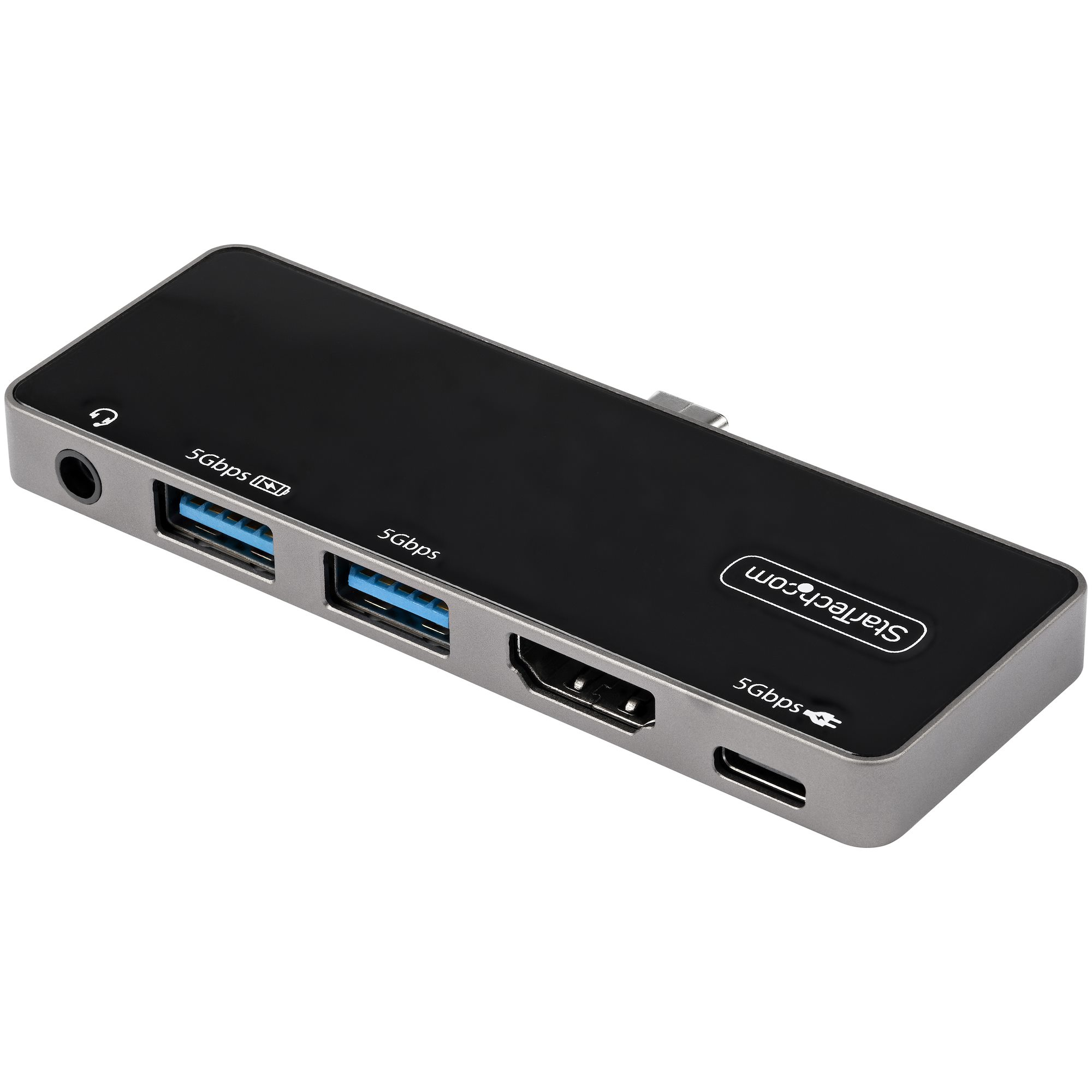 Startech USB C Multiport Adapter, USB-C Mini Dock, USB-C to 4K 60Hz HDMI 2.0, With 100W Power Delivery Pass-Through Charging, 3-Port USB 3.0 Hub, Audio, USB Type-C Multiport Adapter - USB-C Travel Dock - Docking station - USB-C - HDMI