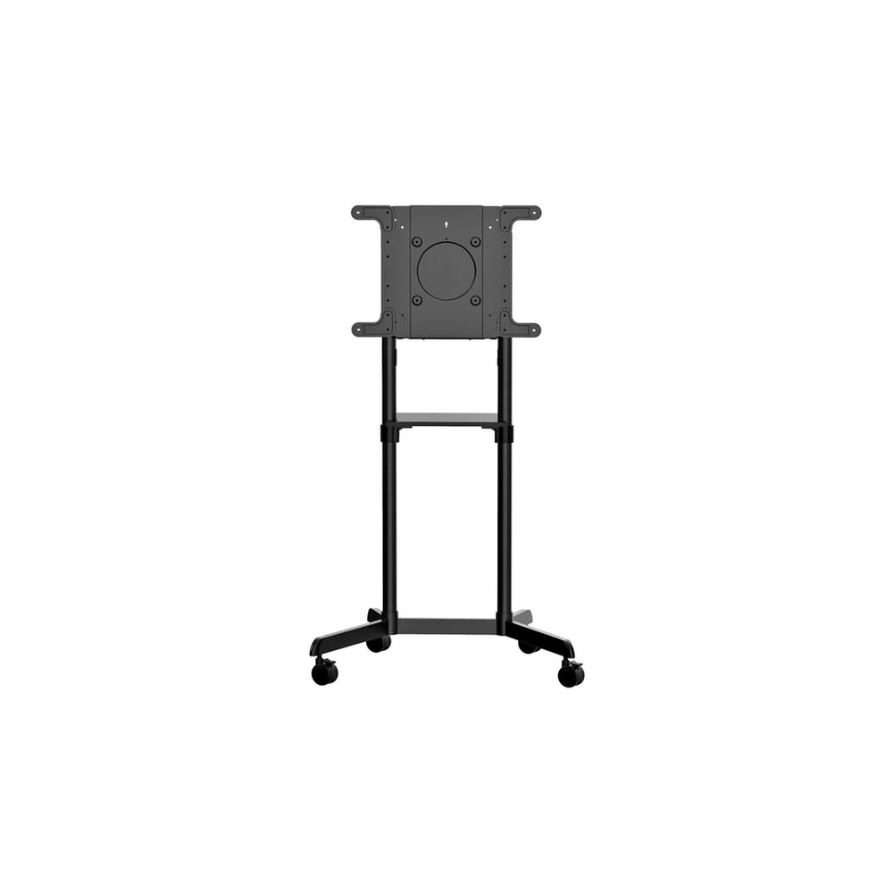 Startech Mobile TV Cart, Portable Rolling TV Stand for 37-70" VESA Display (154lb/70kg), with Shelf & Storage Compartment, Rotate/Tilt Display, Universal TV Mount on Casters/Wheels - Mobile TV Stand w/ Casters (MBLTVSTNDEC) - Cart - for flat panel - steel