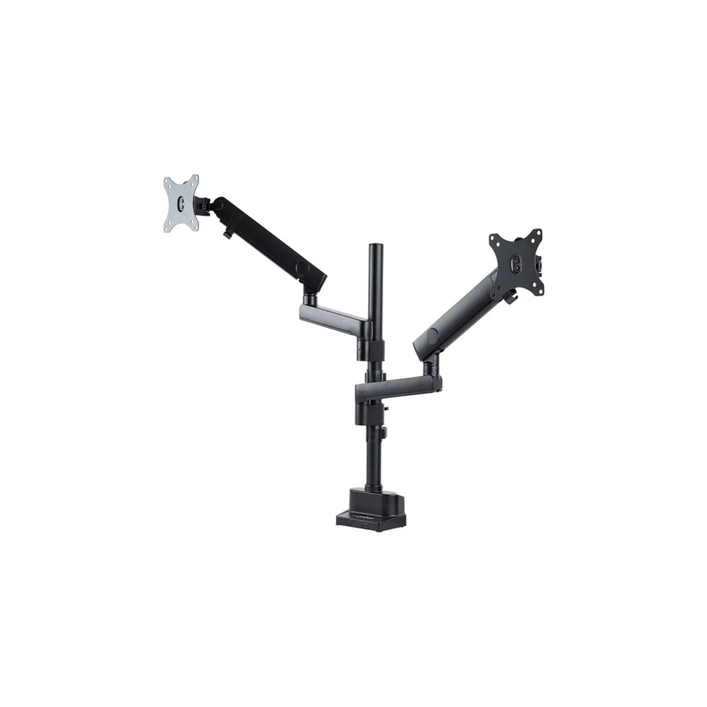 Startech Desk Mount Dual Monitor Arm, Full Motion Monitor Mount for 2x VESA Displays up to 32" (up to 17lb/8kg), Ergonomic Vertical Stackable Arms, Articulating, Height Adjustable - Pole Mount, C-Clamp/Grommet (ARMDUALPIVOT) - Mounting kit (pole, 2 monito