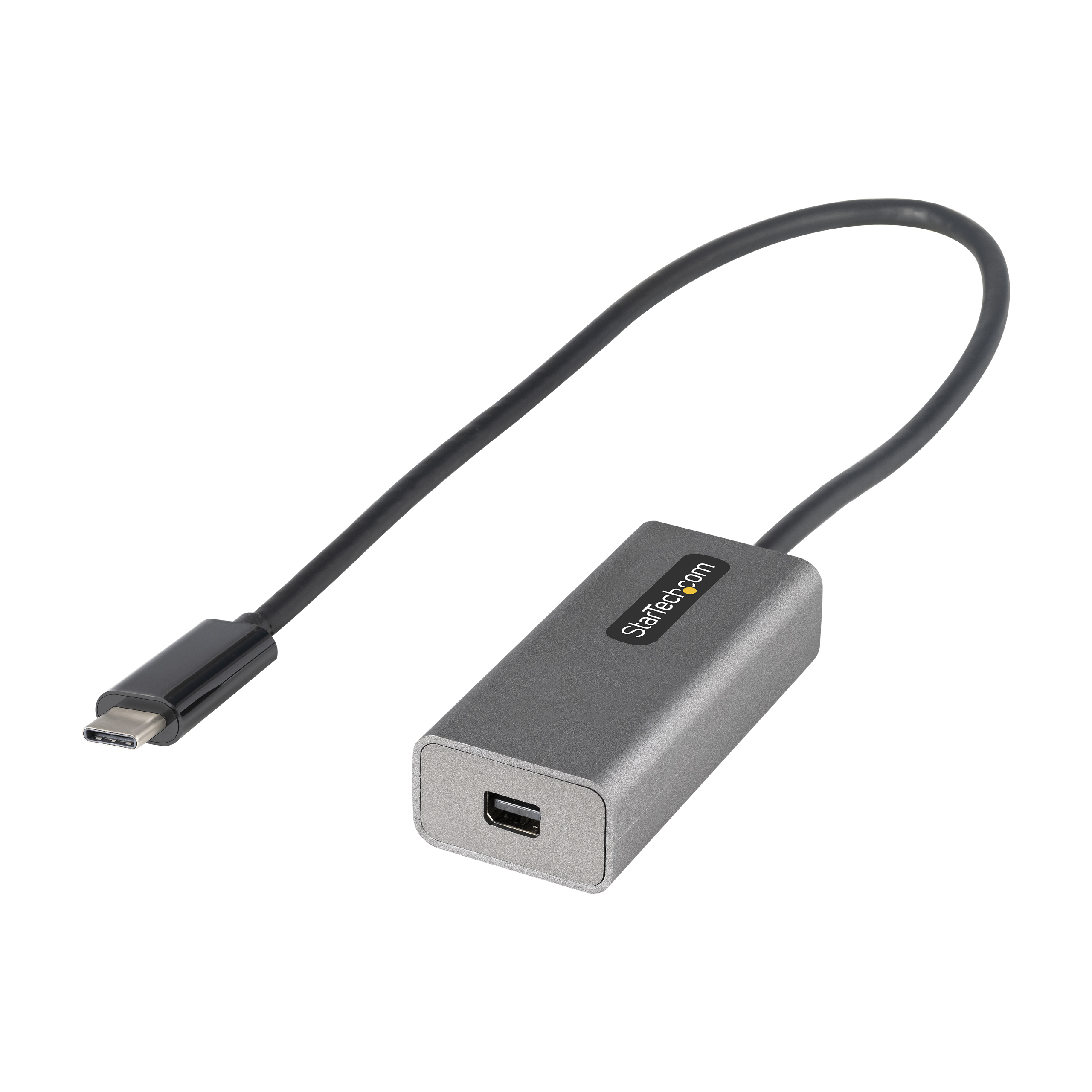 StarTech USB C to Mini DisplayPort Adapter, 4K 60Hz USB-C to mDP Adapter Dongle, USB Type-C to Mini DP Monitor/Display, Video Converter, Works w/ Thunderbolt 3, 12" Long Attached Cable - DP Alt Mode, mDP 1.2 (CDP2MDPEC) - Adapter - USB-C (M) to Mini Displ