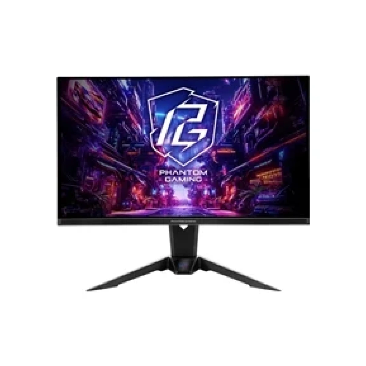 ASRock Phantom Gaming PGO27QFV 27 Inch QHD (2560 x 1440) Flat QD-OLED Gaming Monitor, 360Hz 0.03ms (GTG) Response Time, 2 x HDMI 2.1; 1 x DisplayPort 1.4, 1 x Type-C (DP Alt Mode / PD 15W), Height, Swivel, Tilt Adjustment, Integrated Wi-Fi Antenna
