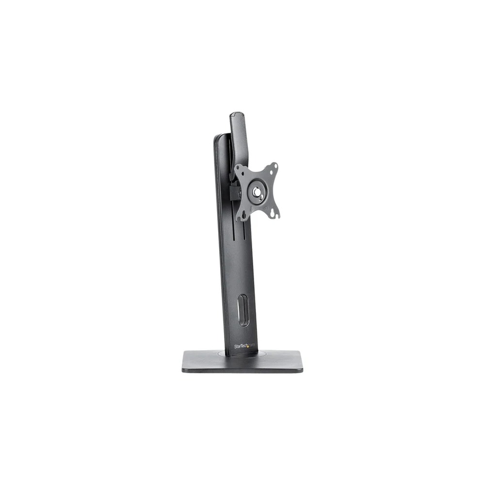 Startech Free Standing Single Monitor Mount, Height Adjustable Monitor Stand, For VESA Mount Displays up to 32" (15lb/7kg), Ergonomic Monitor Stand for Desk, Tilt/Swivel/Rotate, Black - Universal Monitor Stand - Stand - adjustable arm - for Monitor - alum