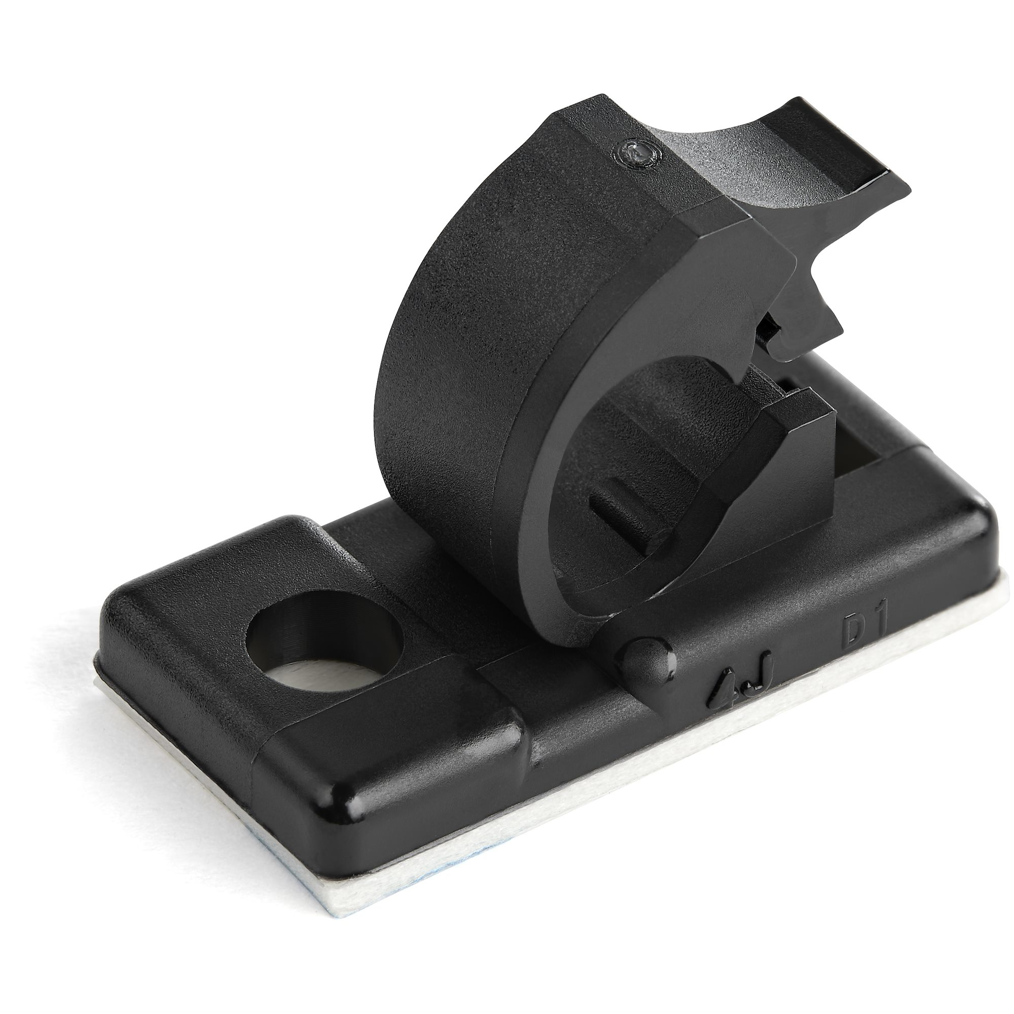 Startech 100 Adhesive Cable Management Clips Black, Network/Ethernet/Office Desk/Computer Cord Organizer, Sticky Cable/Wire Holders, Nylon Self Adhesive Clamp UL/94V-2 Fire Rated - Nylon 66 Plastic - TAA (CBMCC1) - Cable clips - black - TAA Compliant (pac