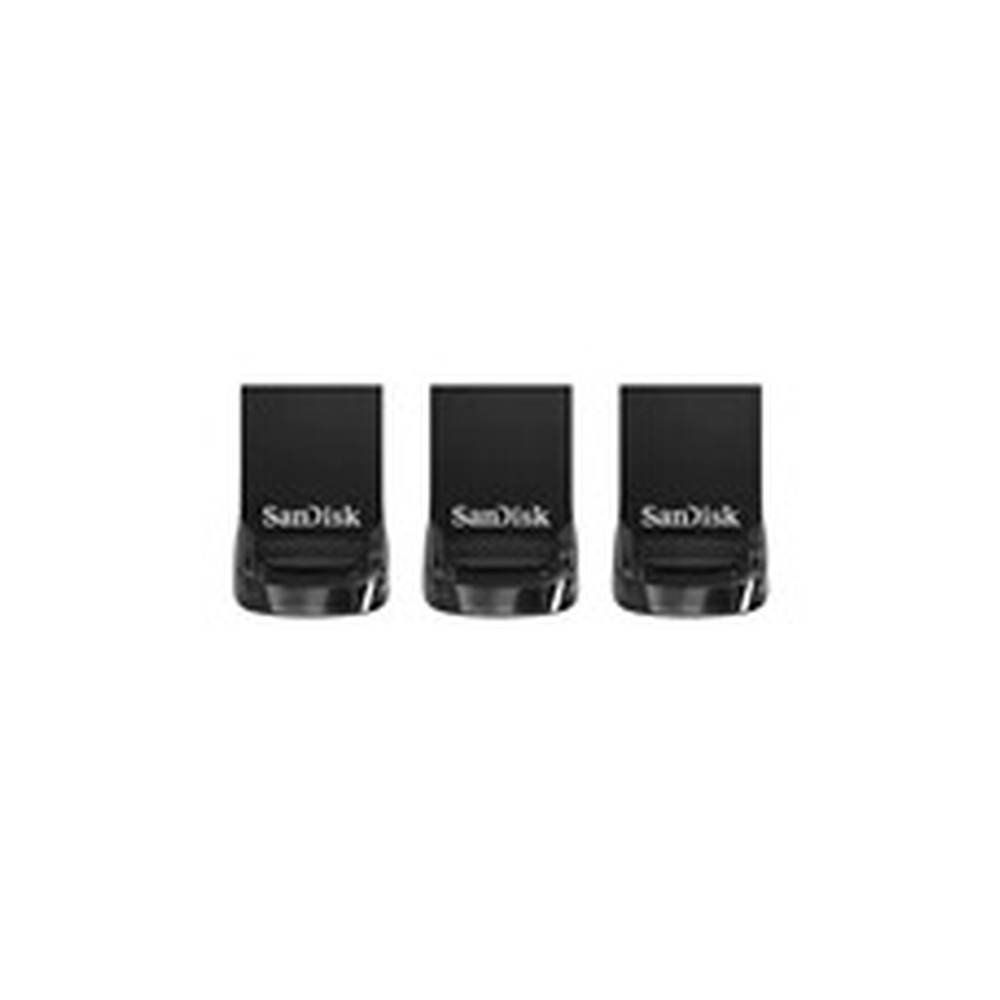 SanDisk Ultra Fit - USB flash drive - 32 GB - USB 3.1 - black (pack of 3)