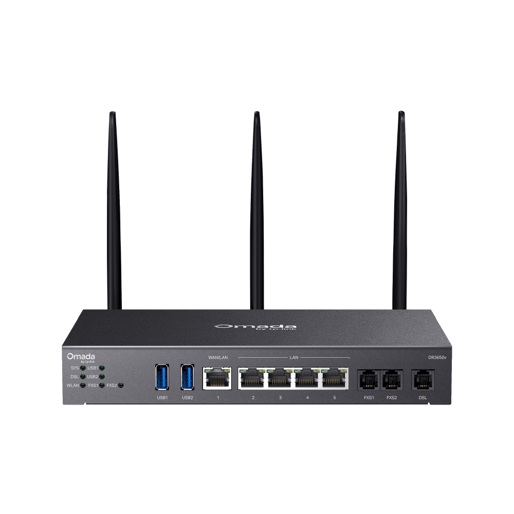 TP-Link Omada DR3650V AX3000 Wi-Fi 6 Gigabit Desktop VDSL Gateway Modem Router