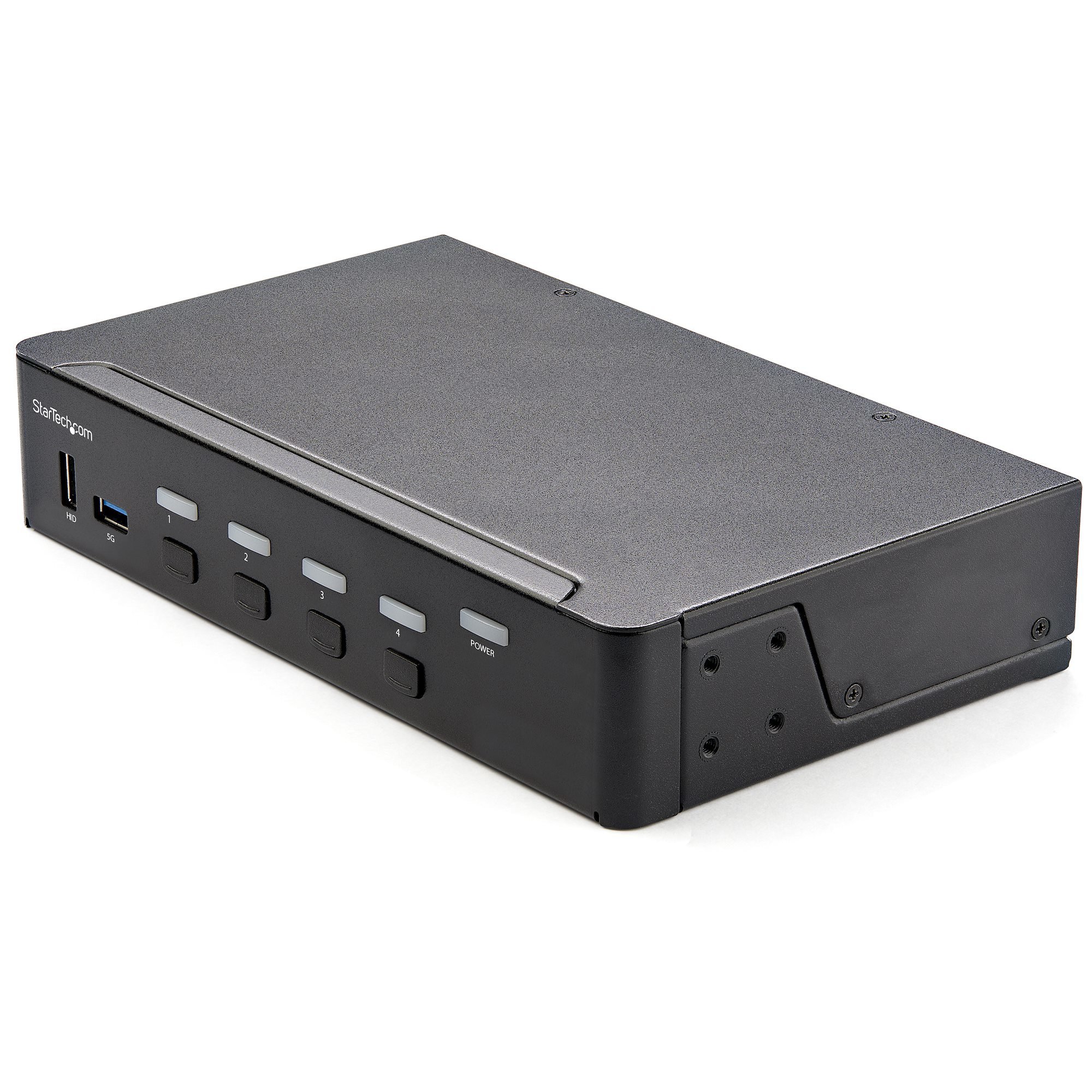 Startech 4 Port HDMI KVM Switch, Single Monitor 4K 60Hz Ultra HD HDR, Desktop HDMI 2.0 KVM Switch with 2 Port USB 3.0 Hub (5Gbps) & 4x USB 2.0 HID Ports, Audio, Hotkey Switching, TAA - KVM with Fast Switching - KVM / audio switch - 4 x KVM / audio - 1 loc