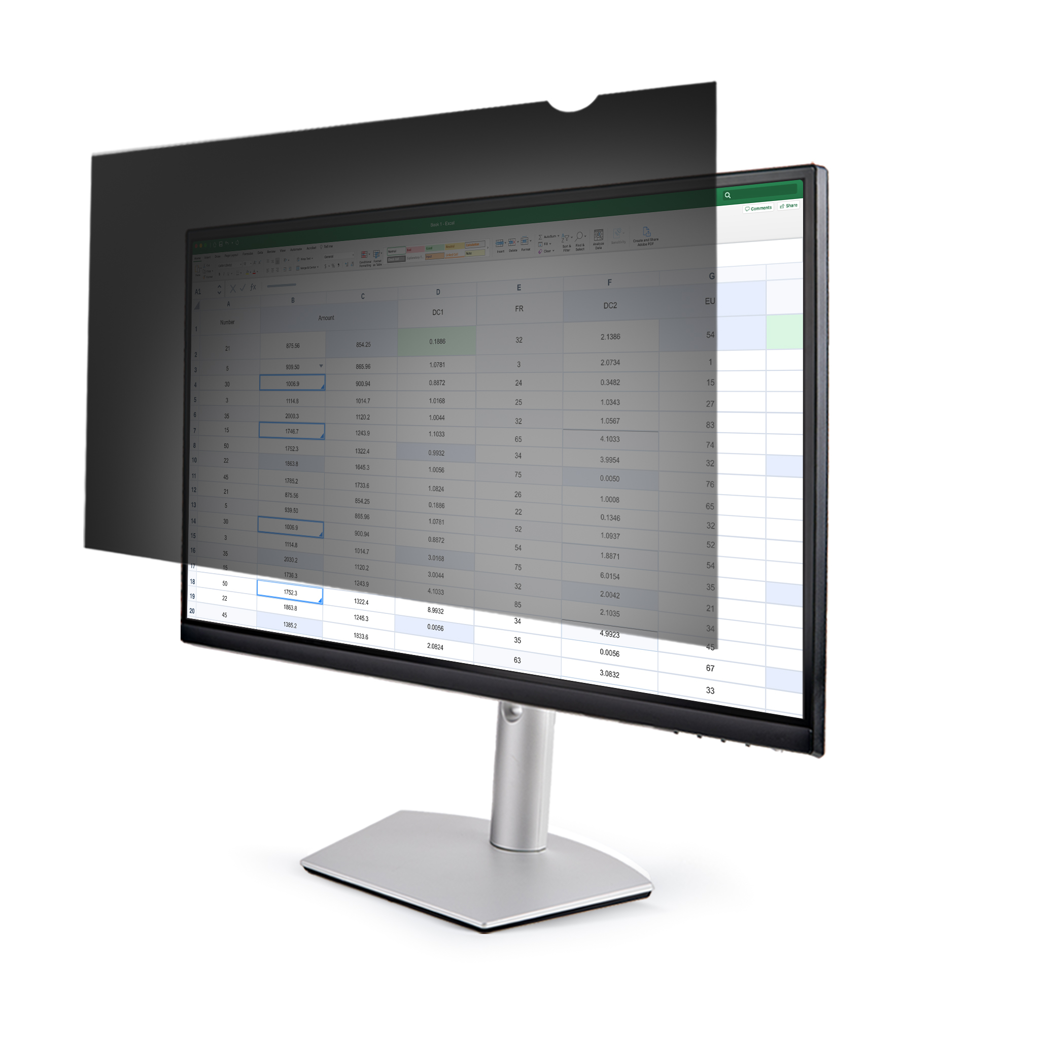 StarTech Monitor Privacy Screen for 23.8 inch PC Display, Computer Screen Security Filter, Blue Light Reducing Screen Protector Film, 16:9 Widescreen, Matte/Glossy, +/-30 Degree Viewing - Blue Light Filter - Display privacy filter - 2-way - removable - pl