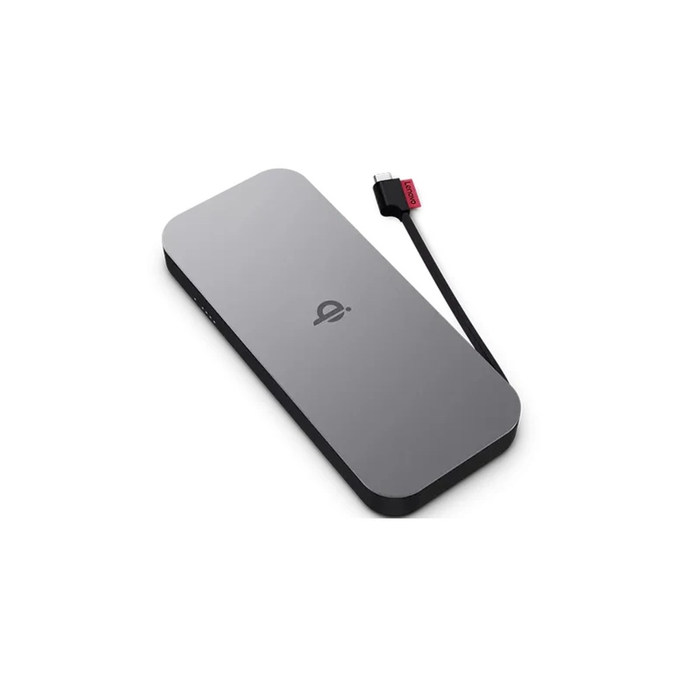 Lenovo Go - Power bank - 10000 mAh - 30 Watt - 3 A - 2 output connectors (USB-C) - thunder black - Worldwide - for 100e Chromebook Gen 3 82UY, ThinkBook 14 G2 ITL 20VD, ThinkCentre M75t Gen 2 11W5
