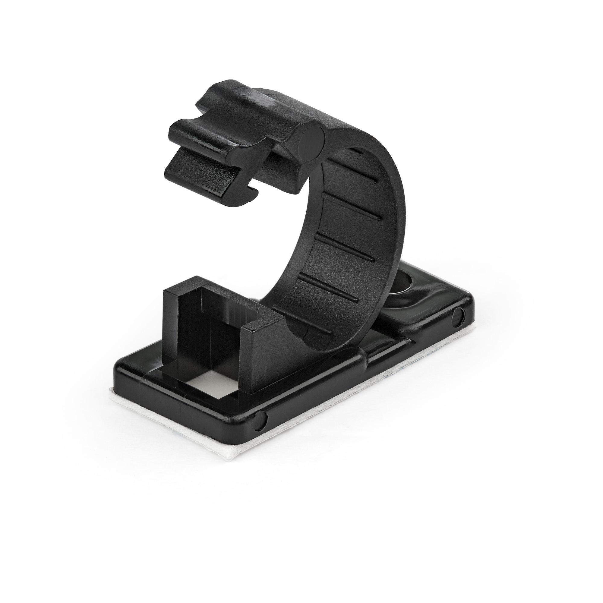 Startech 100 Adhesive Cable Management Clips Black, Network/Ethernet/Office Desk/Computer Cord Organizer, Sticky Cable/Wire Holders, Nylon Self Adhesive Clamp UL/94V-2 Fire Rated - Nylon 66 Plastic - TAA (CBMCC2) - Cable clips - black - TAA Compliant (pac