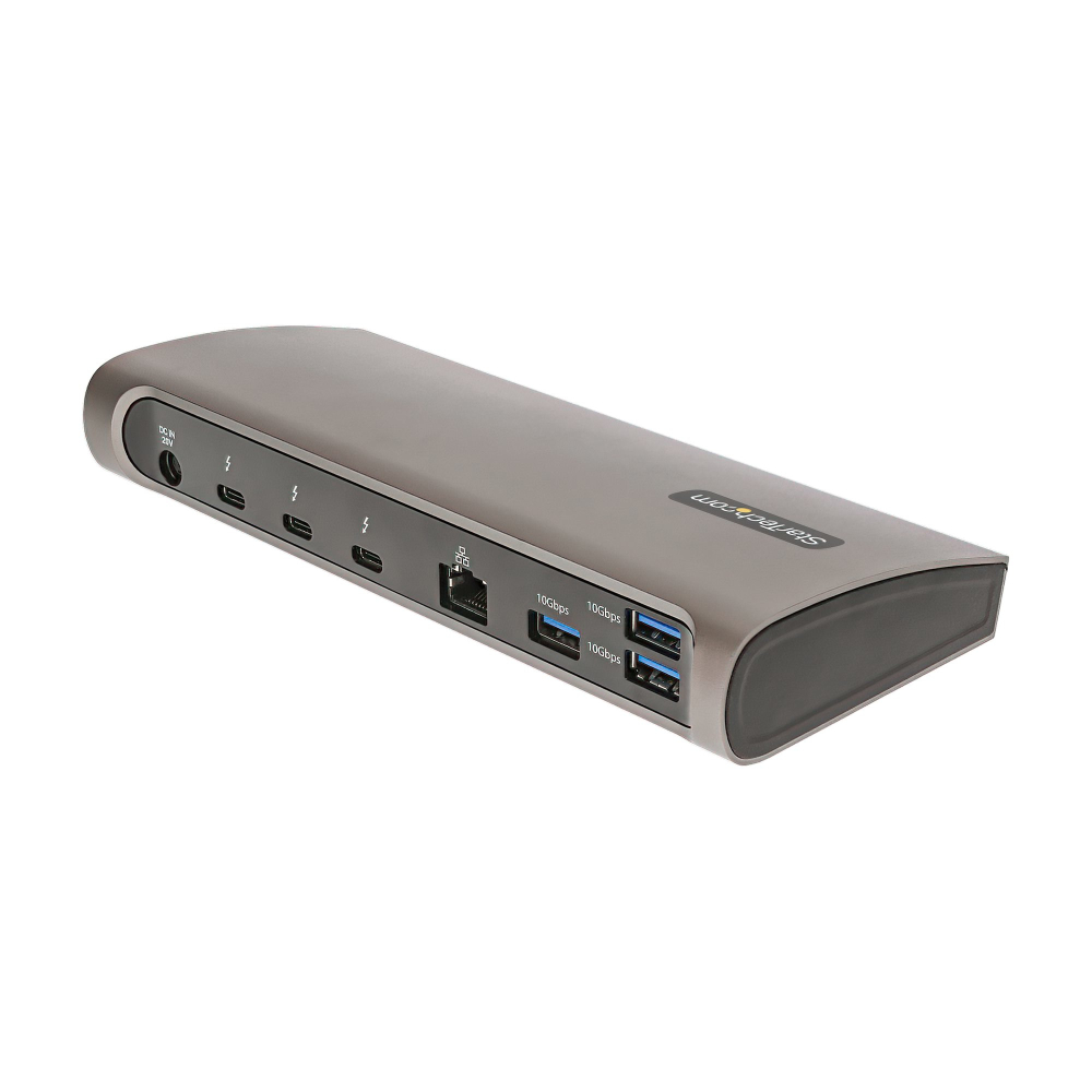 Startech Thunderbolt 4 Dock, 96W Power Delivery, Single 8K/Dual Monitor 4K 60Hz, 3xTB4/USB4 ports, 4xUSB-A, SD, GbE, Thunderbolt 4 Docking Station for Windows or TB3 MacBook, 0.8m - Docking station - Thunderbolt 4 - 3 x Thunderbolt - 1GbE - North America