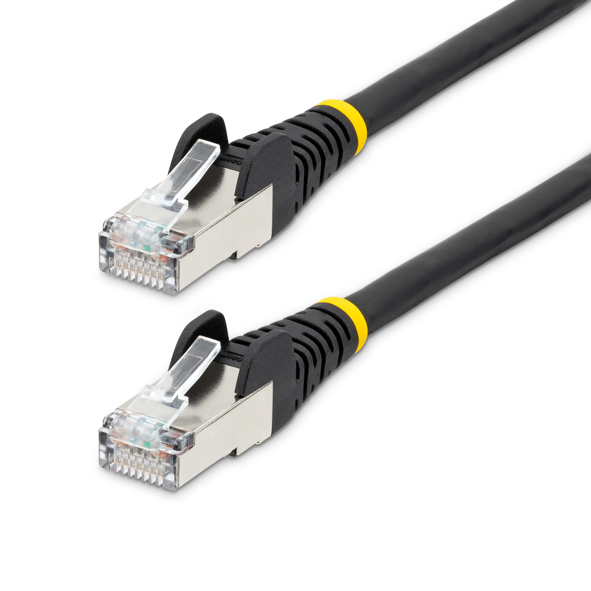 Startech 2m CAT6a Ethernet Cable - Black - Low Smoke Zero Halogen (LSZH) - 10GbE 500MHz 100W PoE++ Snagless RJ-45 w/Strain Reliefs S/FTP Network Patch Cord - Patch cable - RJ-45 (M) to RJ-45 (M) - 2 m - S/FTP - CAT 6a - IEEE 802.3bt - halogen-free, molded